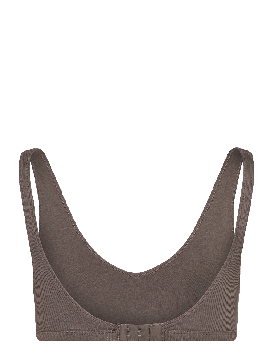Weekday - Plunge Rib Soft Bra - bh'er uden bøjle - dark mole - 1