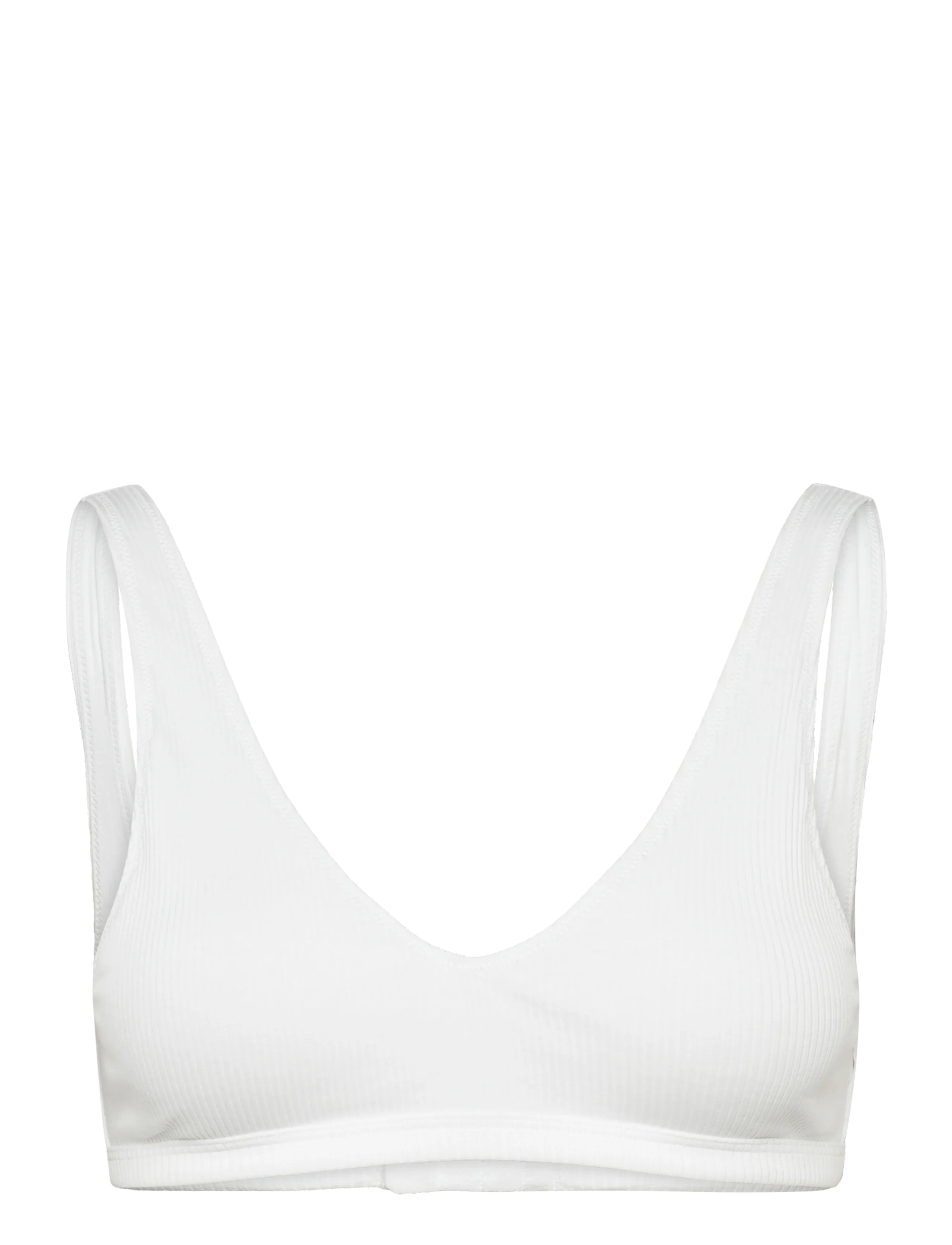 Weekday Plunge Rib Soft Bra, Kvinder, Plunge Rib Soft BH, Hvid, Str: L