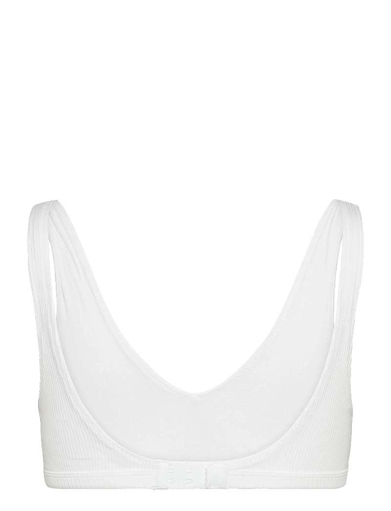 Weekday - Plunge Rib Soft Bra - bügellose bhs - white - 1