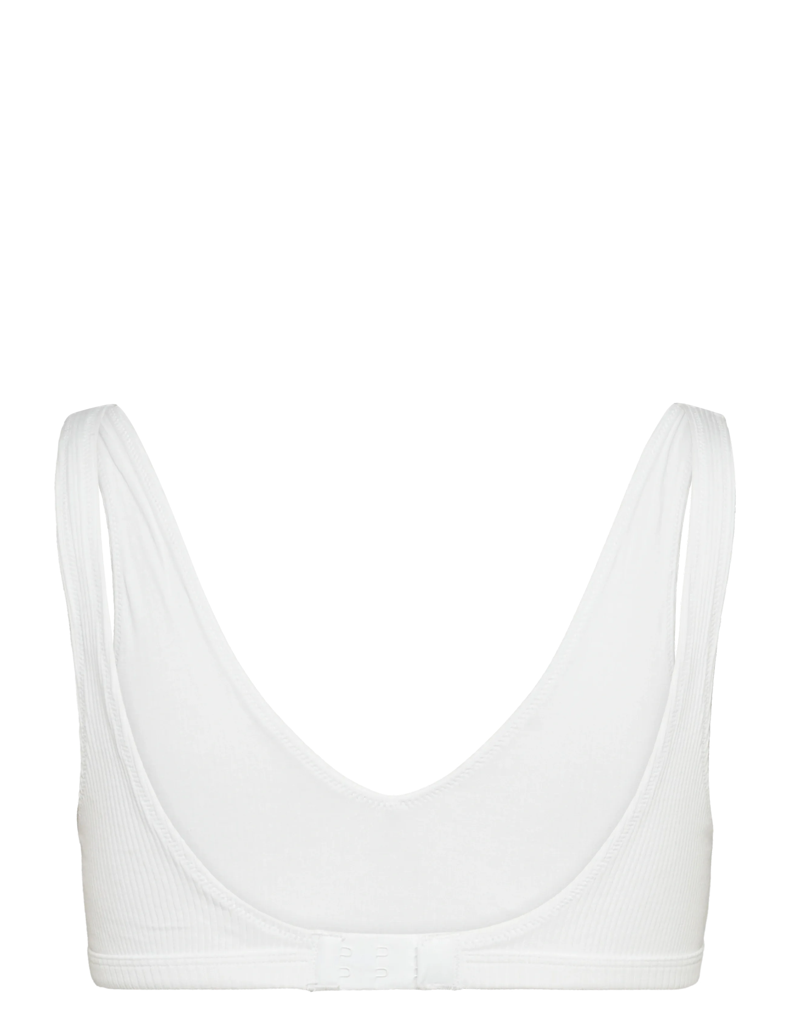 Weekday - Plunge Rib Soft Bra - bh'er uden bøjle - white - 1