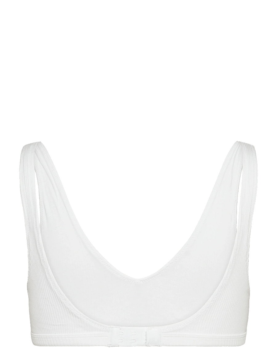 Weekday - Plunge Rib Soft Bra - bh'er uden bøjle - white - 1