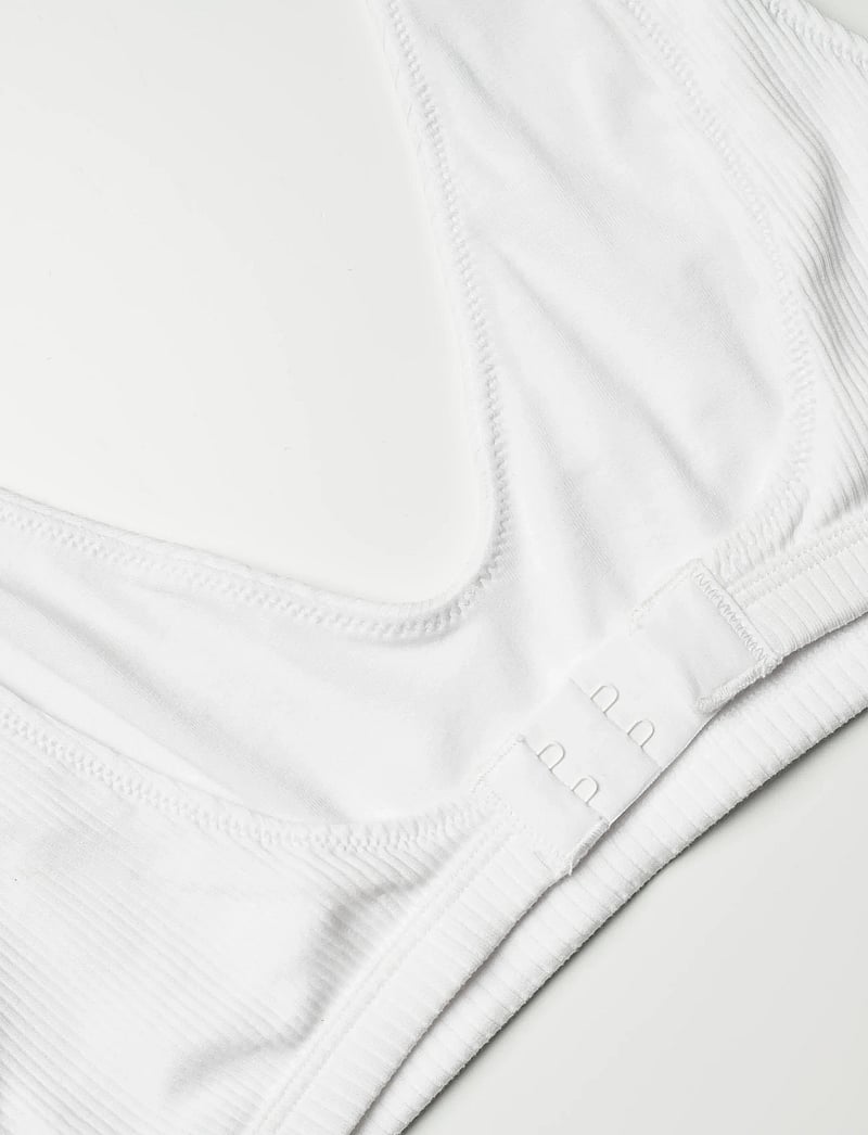 Weekday - Plunge Rib Soft Bra - bügellose bhs - white - 2