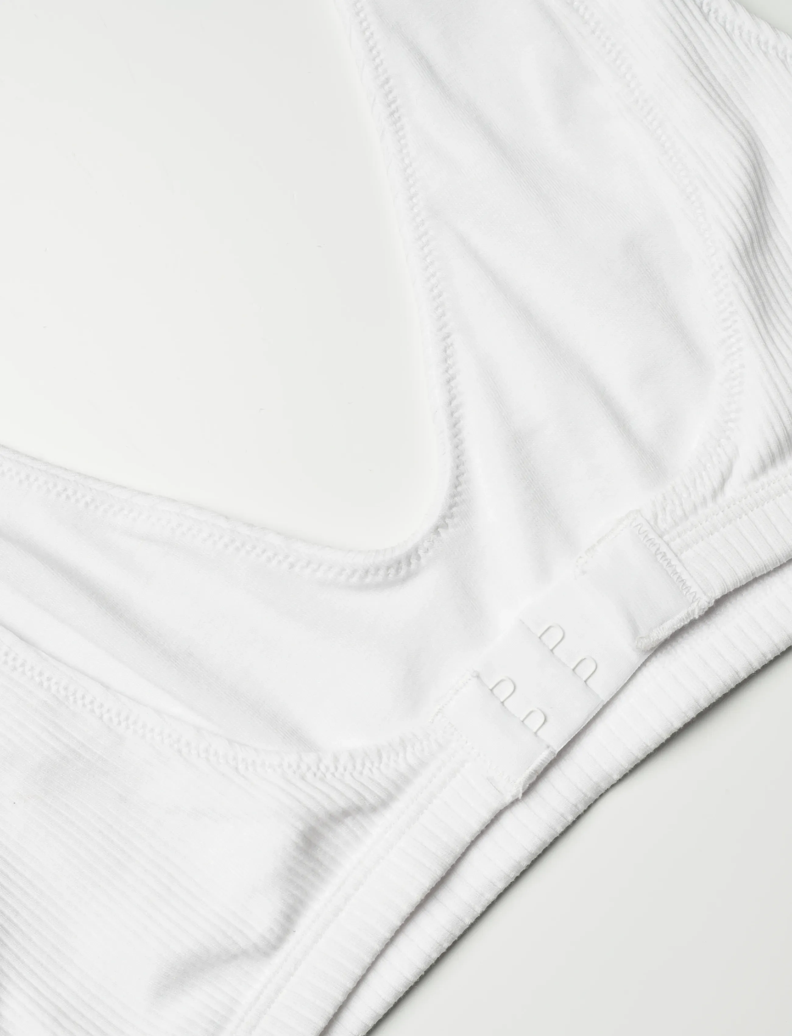Weekday - Plunge Rib Soft Bra - bh'er uden bøjle - white - 2