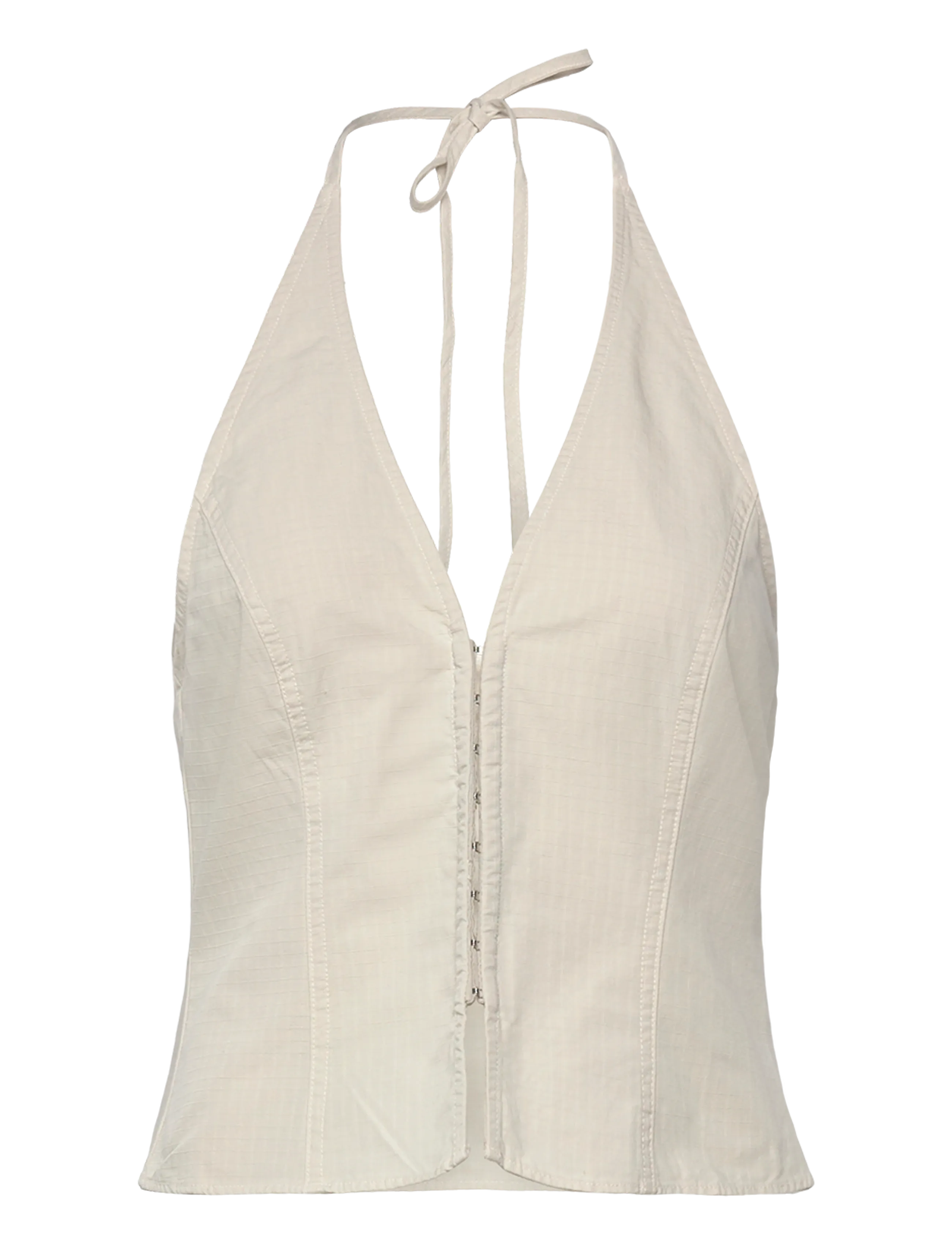 Weekday Clean Halterneck Top, 40, White, Crop Overdele > Crop Overdele Uden Ærmer, Dame