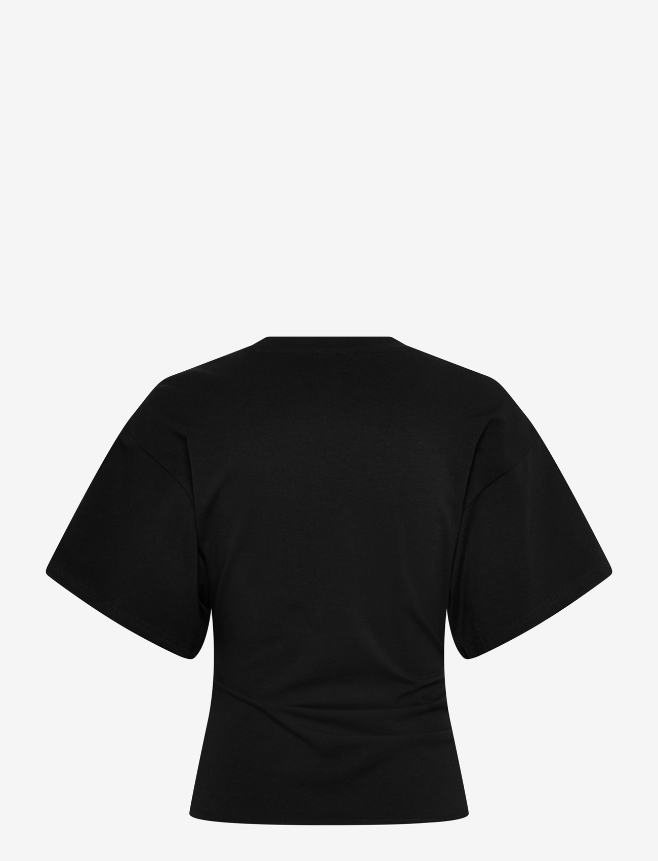 Weekday - Draped Fitted T-shirt - t-shirts - black - 1