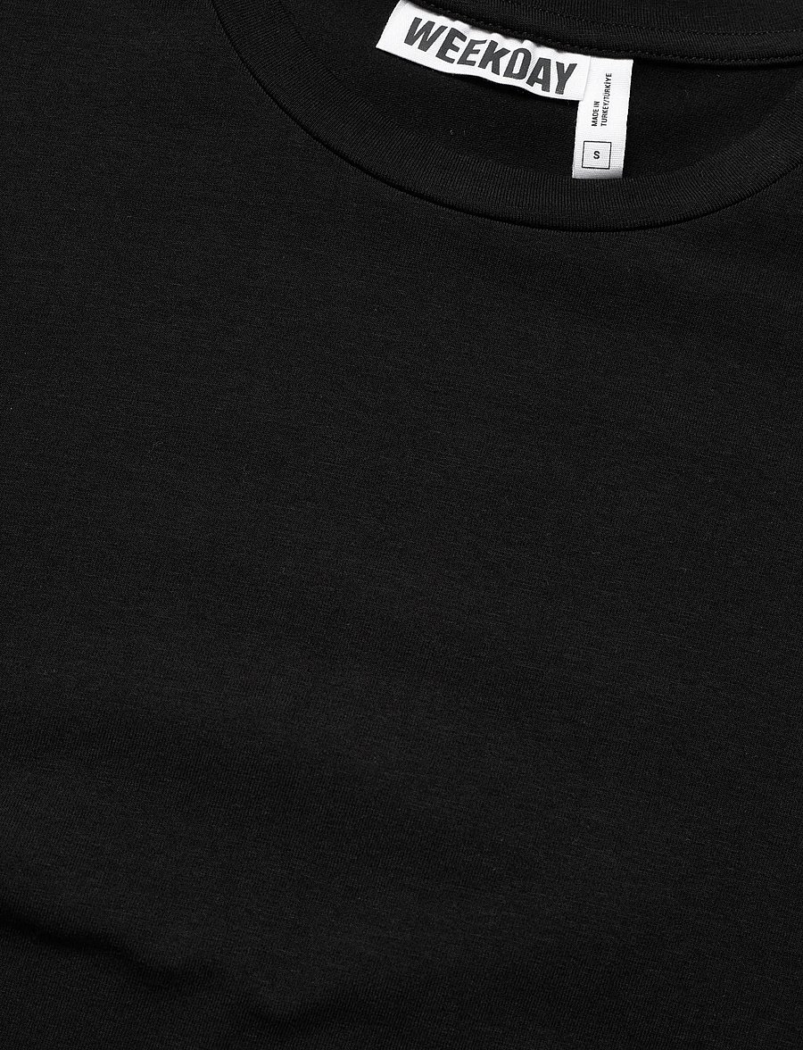 Weekday - Sharon Draped T-shirt - t-shirts - black - 2