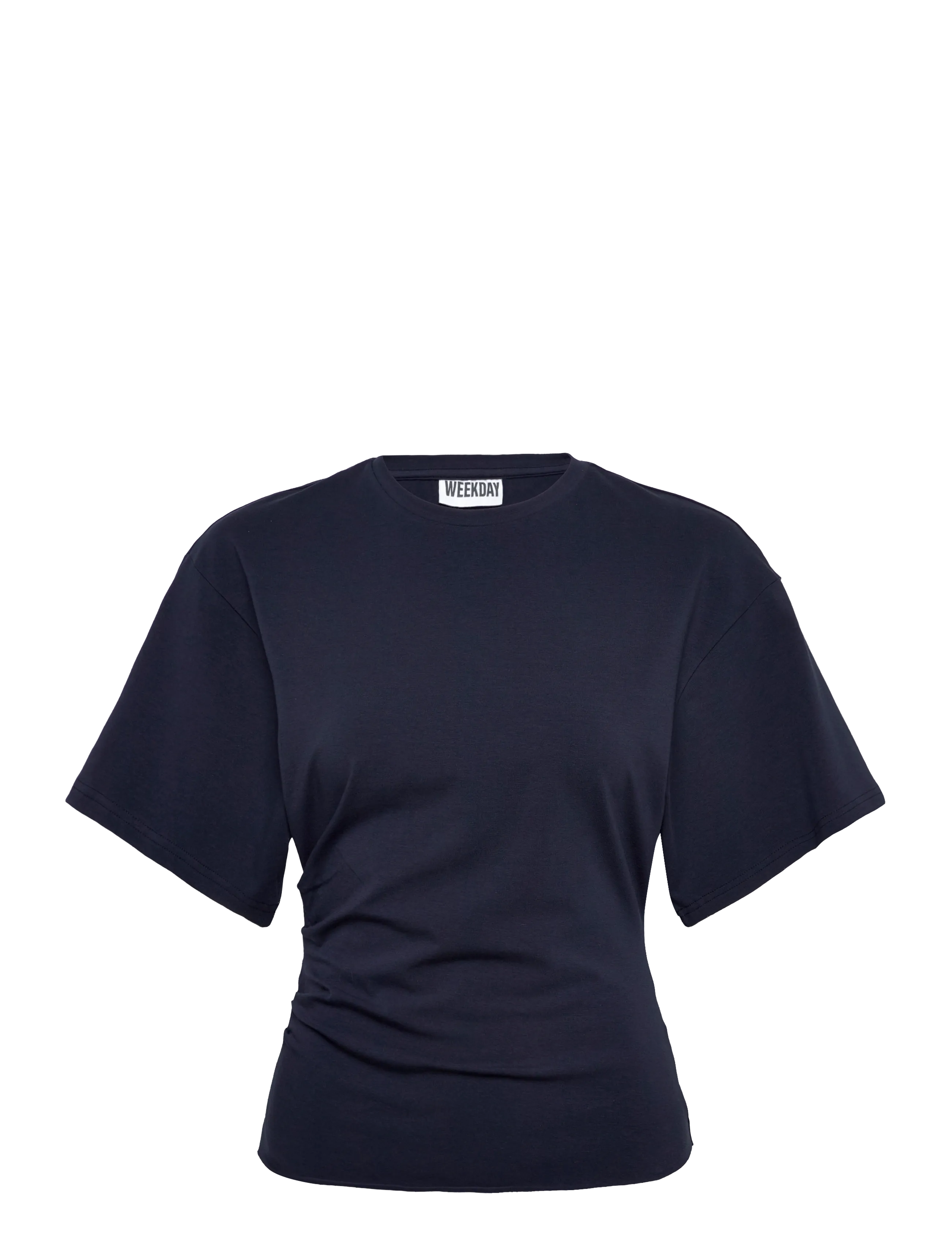 Weekday Draped Fitted T-shirt - T-shirts & Tops - DARK BLUE / navy