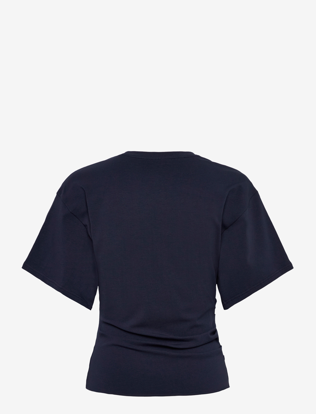 Weekday - Draped Fitted T-shirt - t-shirts - dark blue - 1