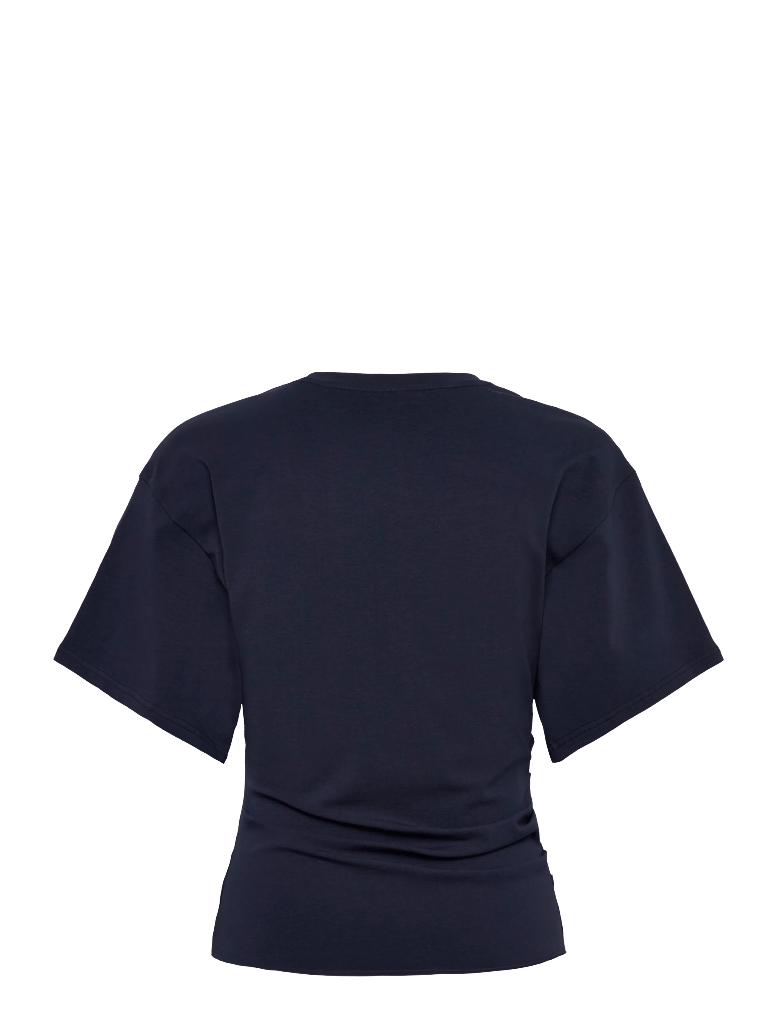Weekday - Draped Fitted T-shirt - t-shirts - dark blue - 1