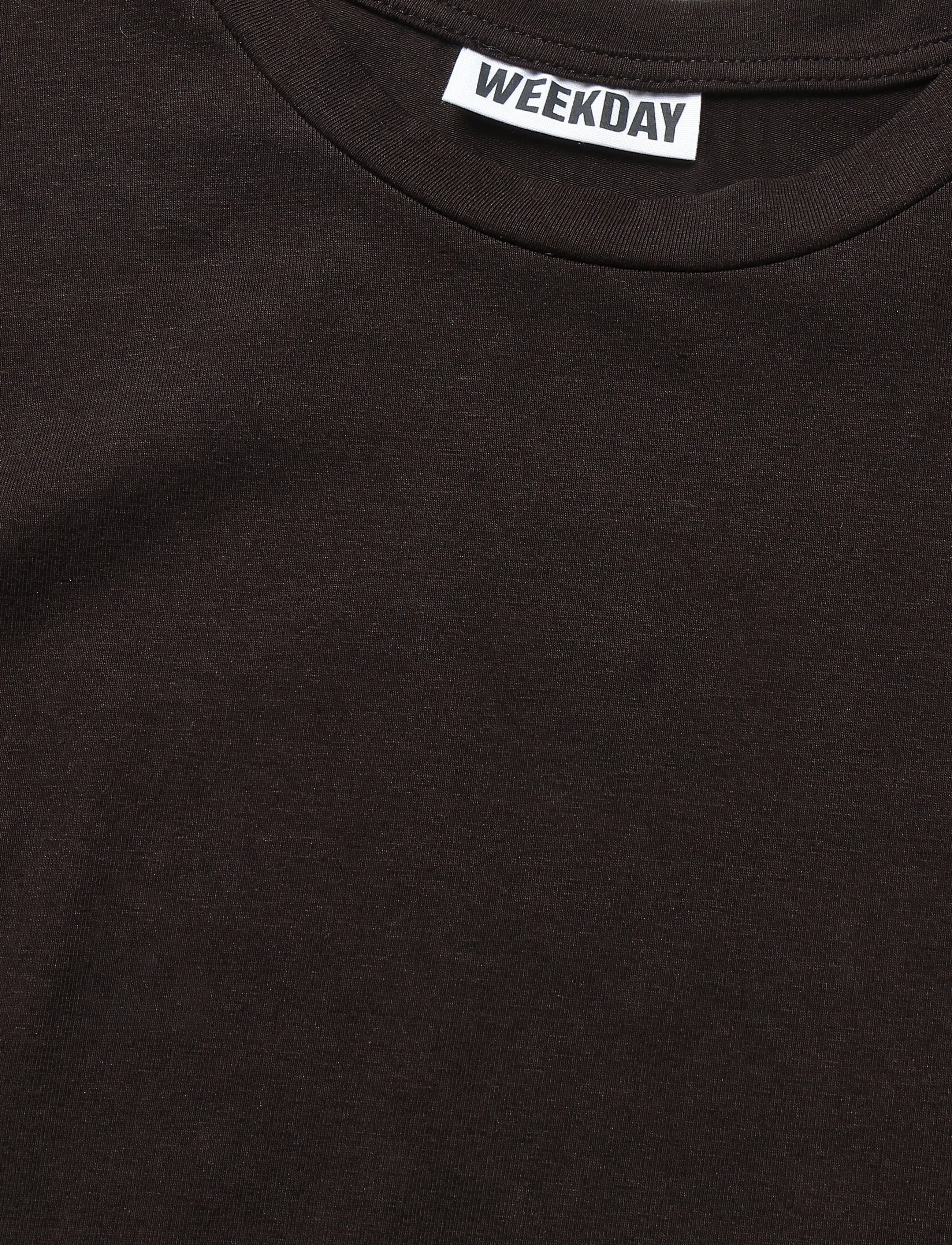 Weekday - Sharon Draped T-shirt - t-shirts - dark brown - 2