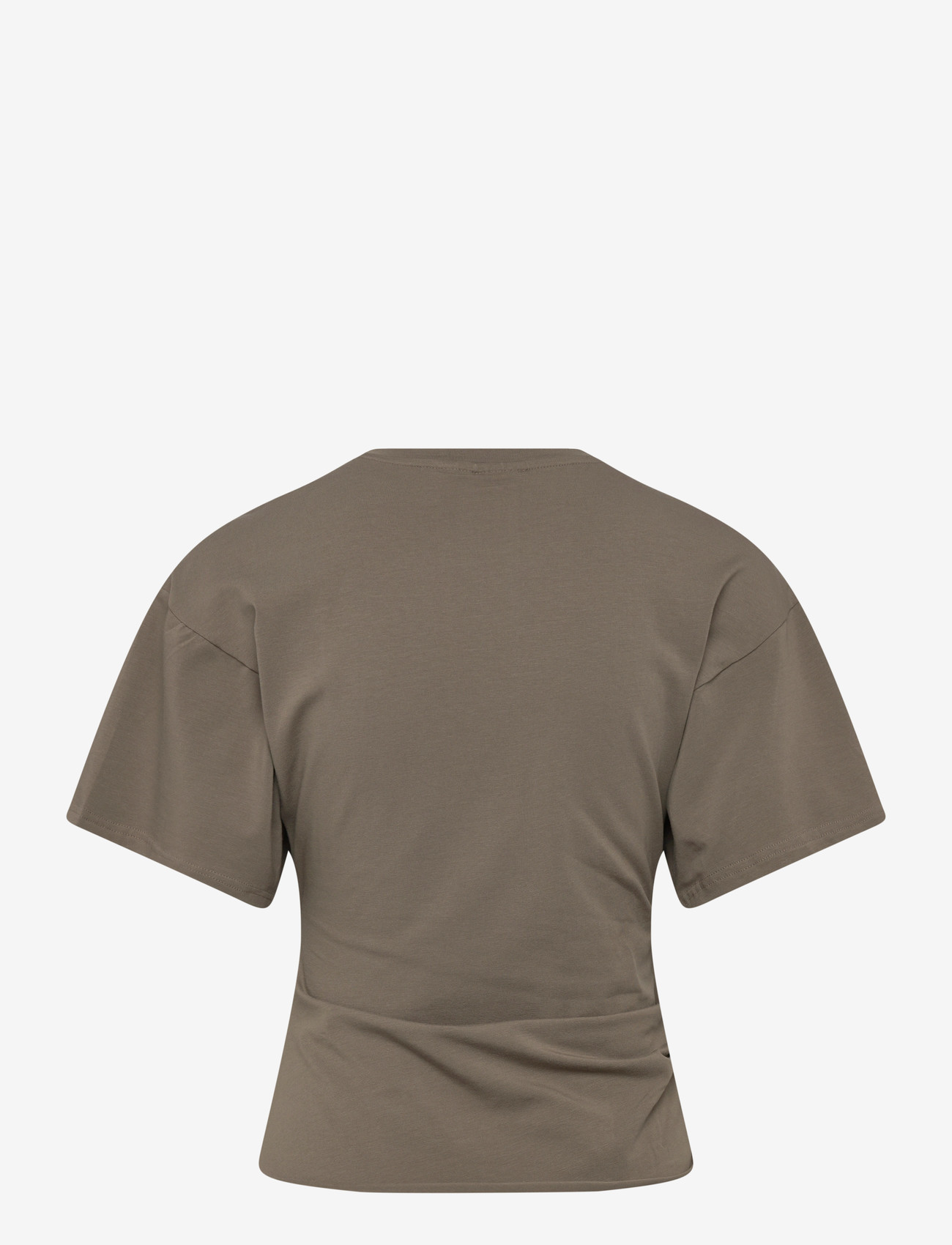 Weekday - Draped Fitted T-shirt - t-shirts - grey - 1