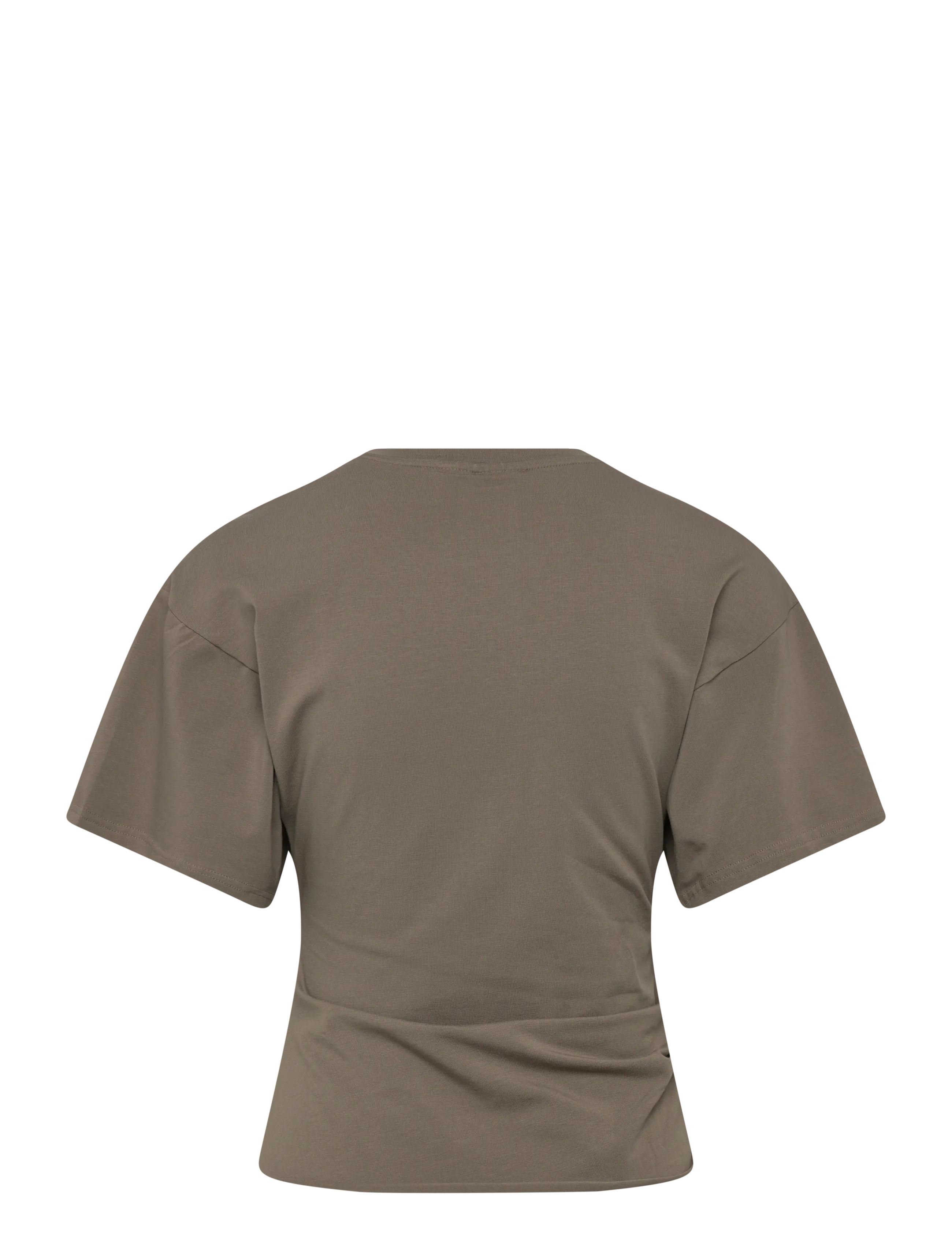 Weekday - DRAPED FITTED T-SHIRT - t-shirts - grey - 1