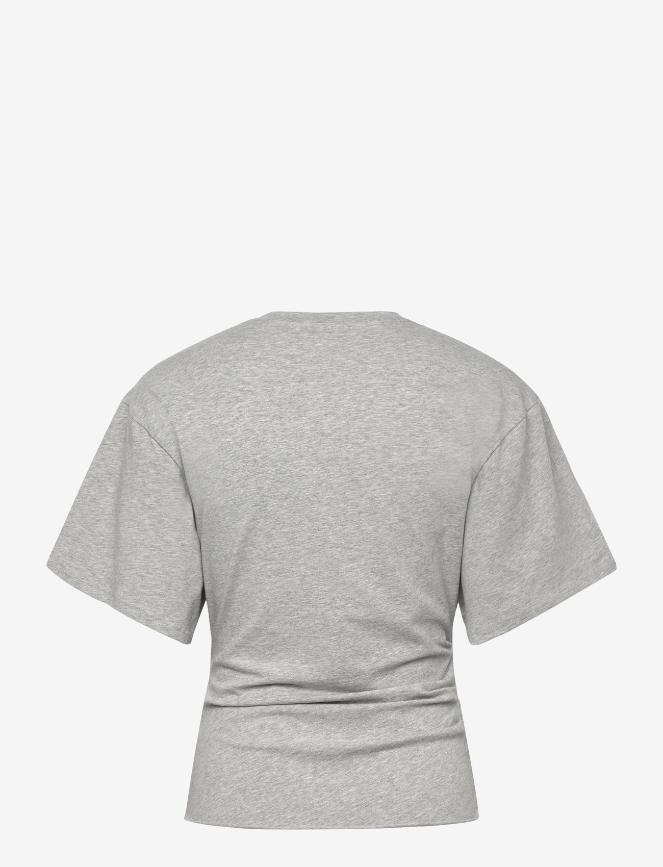 Weekday - Draped Fitted T-shirt - t-särgid - grey melange - 1