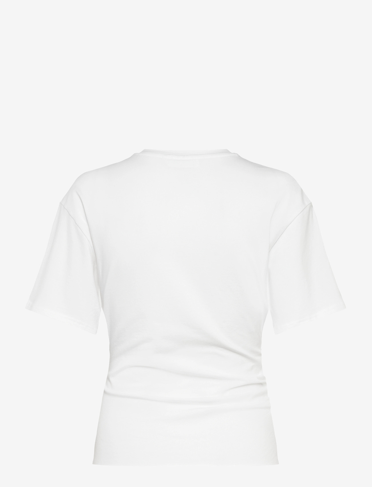 Weekday - Draped Fitted T-shirt - t-shirts - white - 1