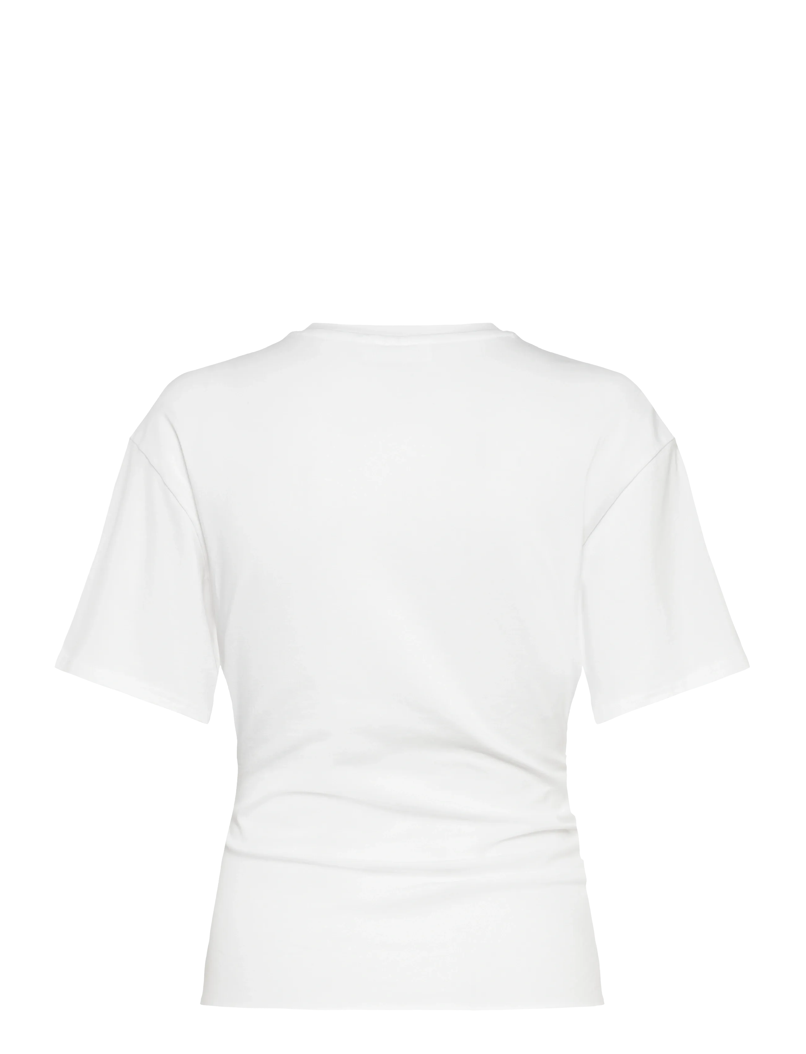 Weekday - Draped Fitted T-shirt - t-shirts - white - 1