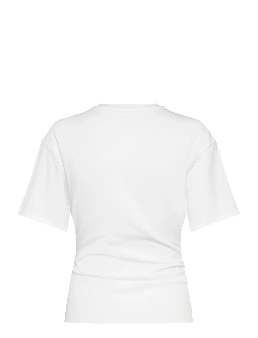 Weekday - Sharon Draped T-shirt - t-shirts - white - 1