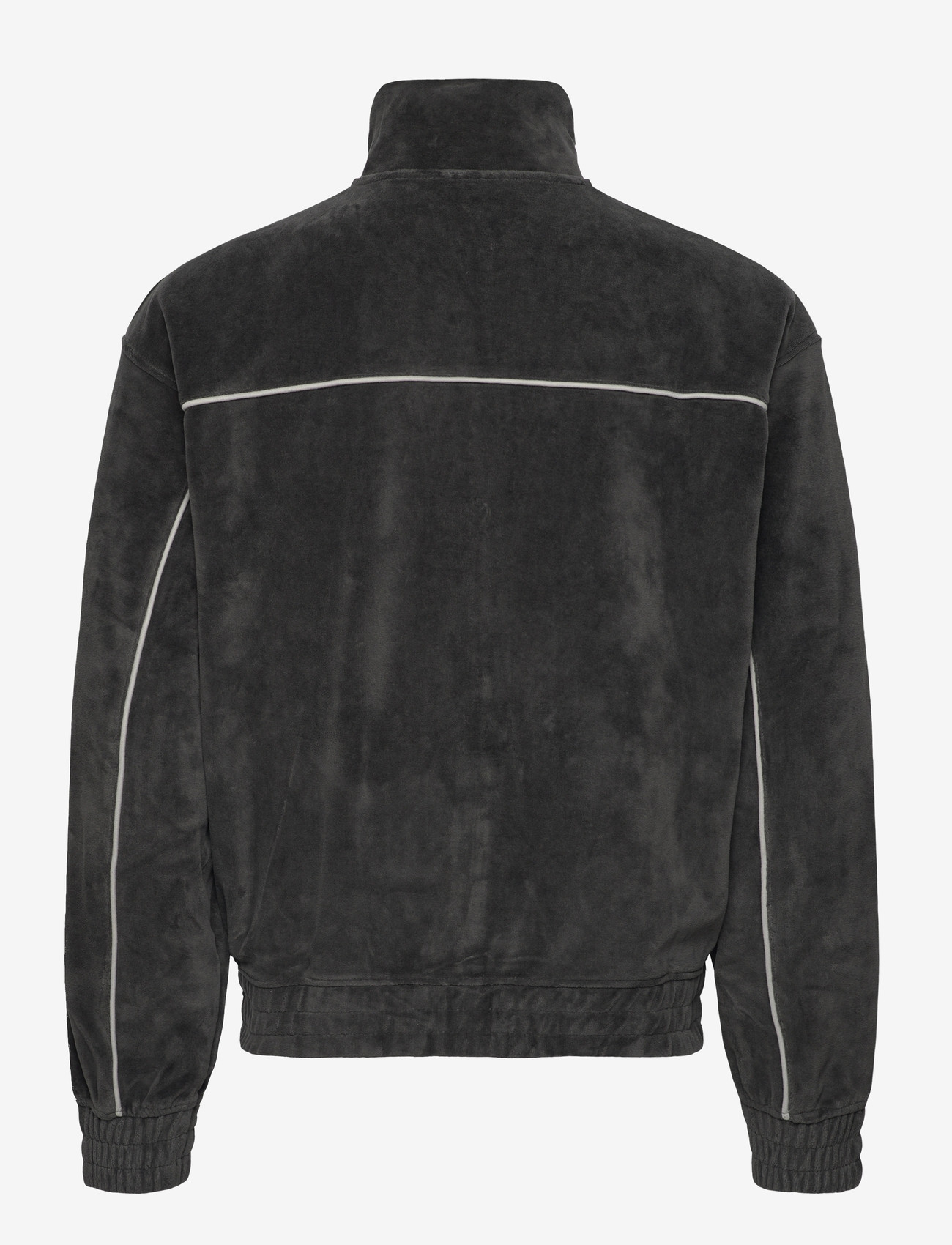 Weekday - Kyoto Velour Track Jacket - sportsjakker - grey dark - 1