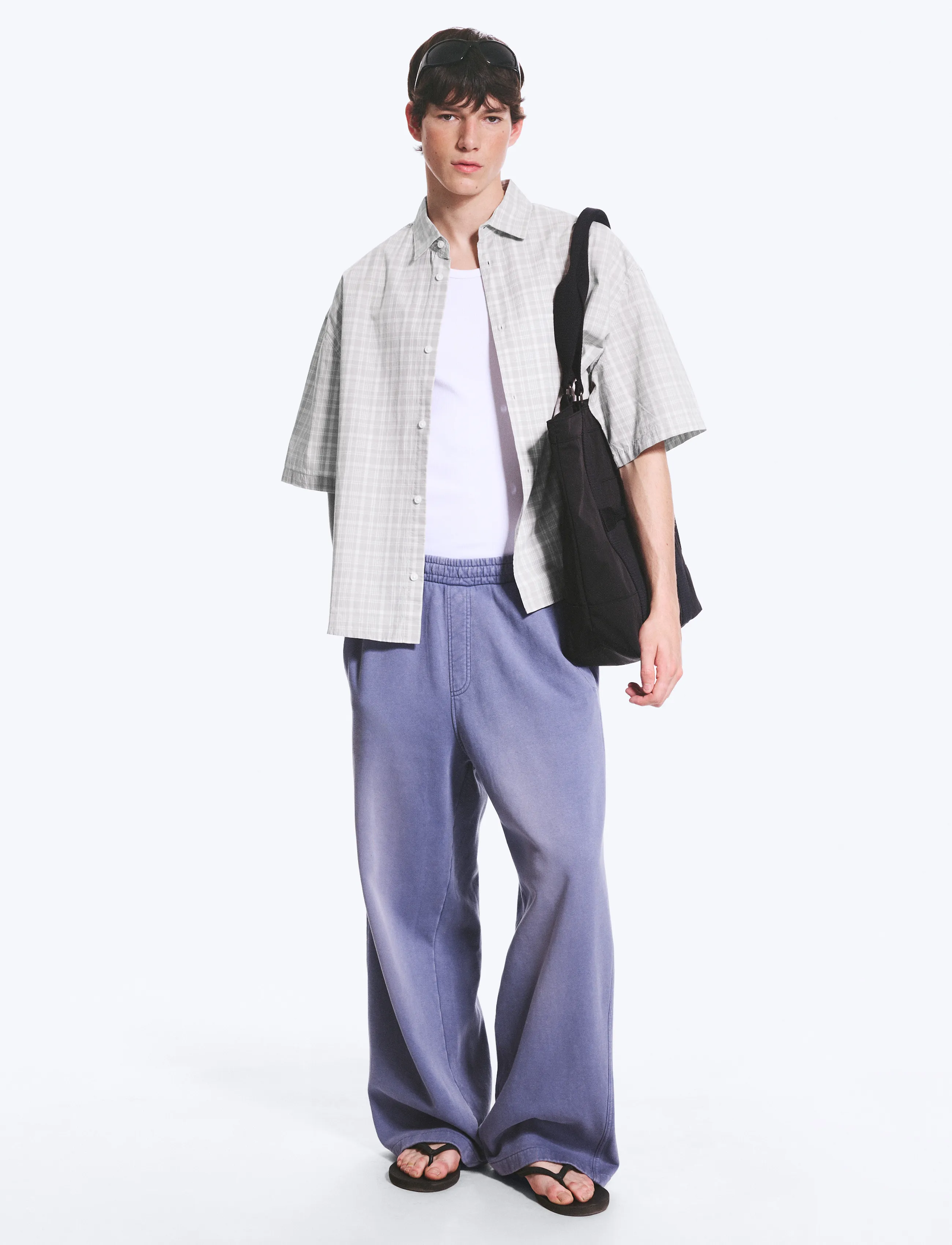 Weekday Mid Rise Loose Straight Leg Sweatpants - Osta olukorra järgi - DARK BLUE / blue