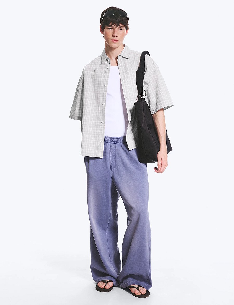 Weekday - Mid Rise Loose Straight Leg Sweatpants - shop by occasion - dark blue - 0