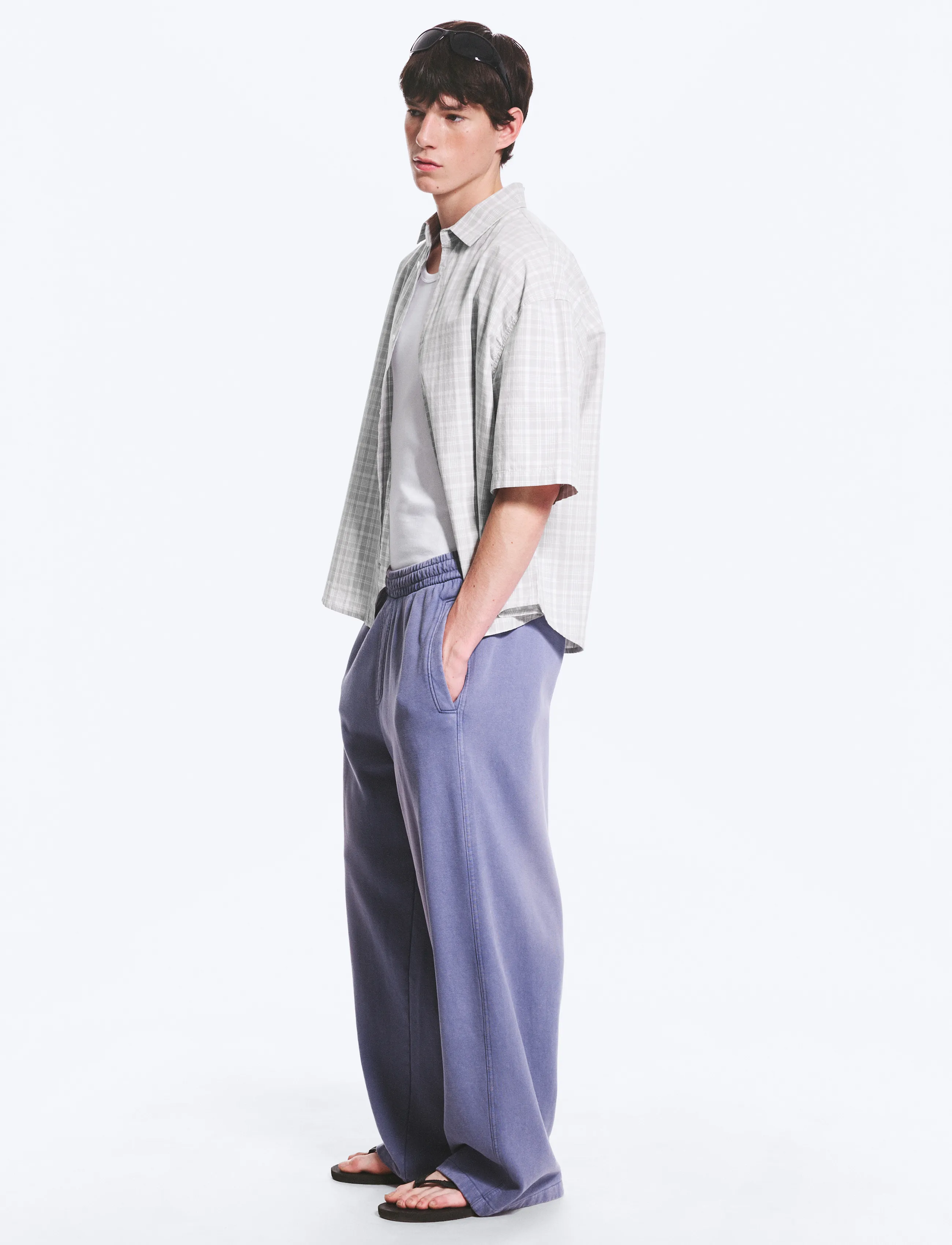 Weekday - Mid Rise Loose Straight Leg Sweatpants - shop by occasion - dark blue - 3