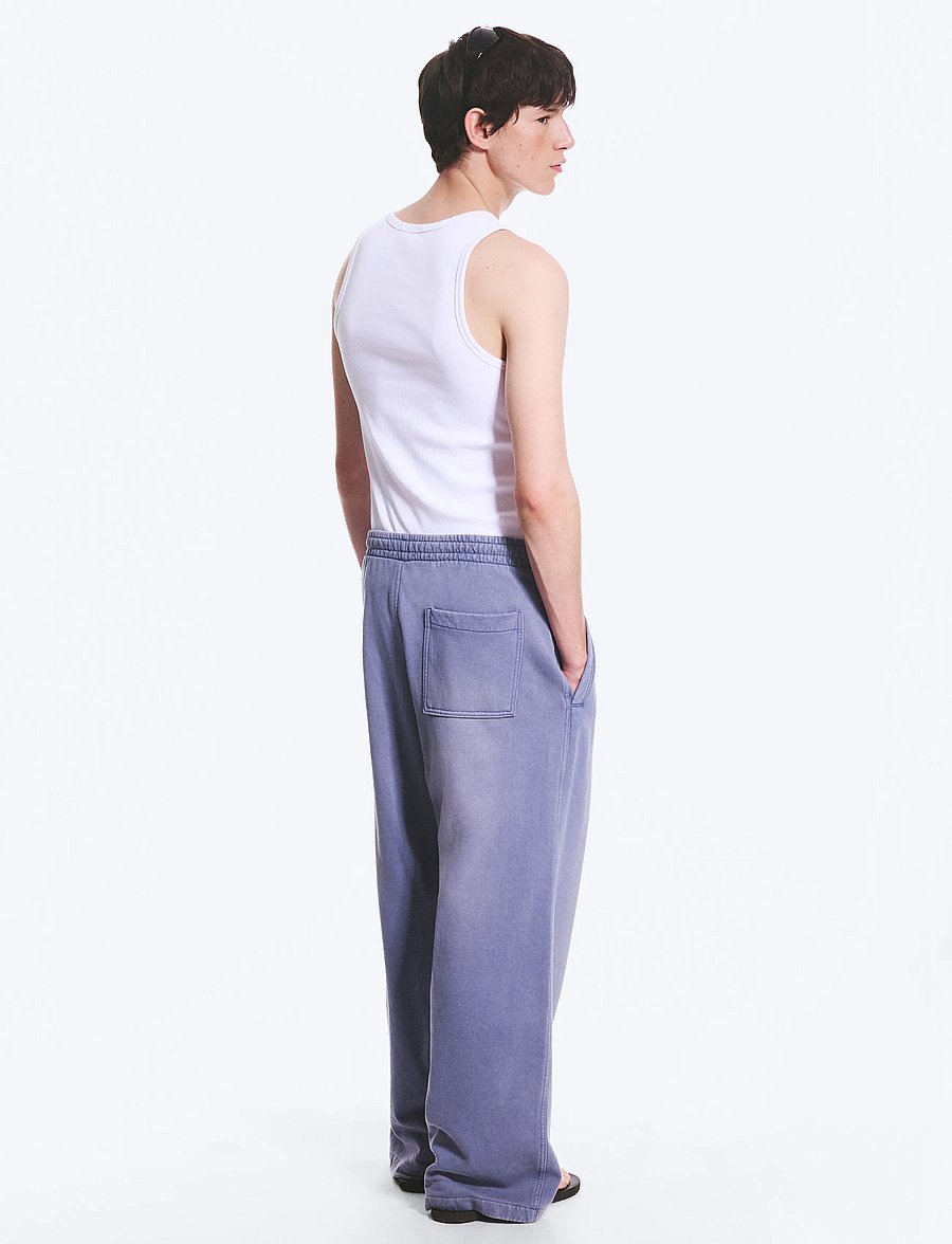 Weekday - Mid Rise Loose Straight Leg Sweatpants - shop by occasion - dark blue - 4