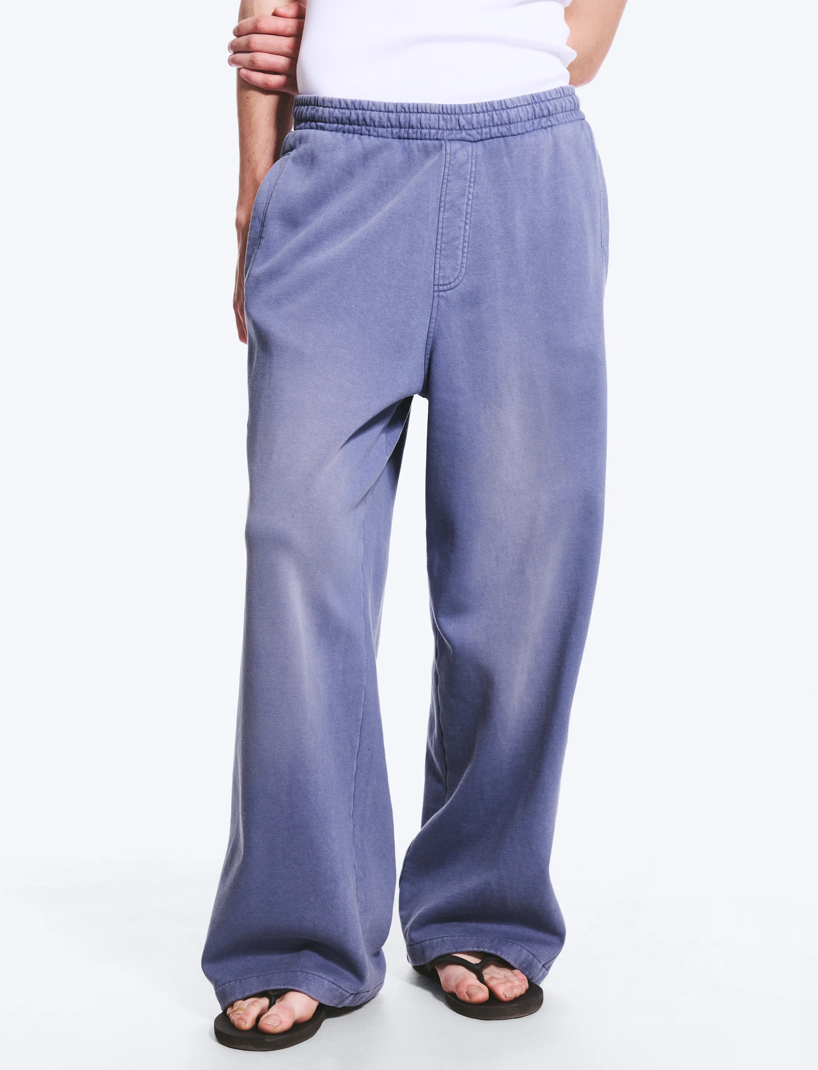 Weekday - Mid Rise Loose Straight Leg Sweatpants - shop by occasion - dark blue - 5