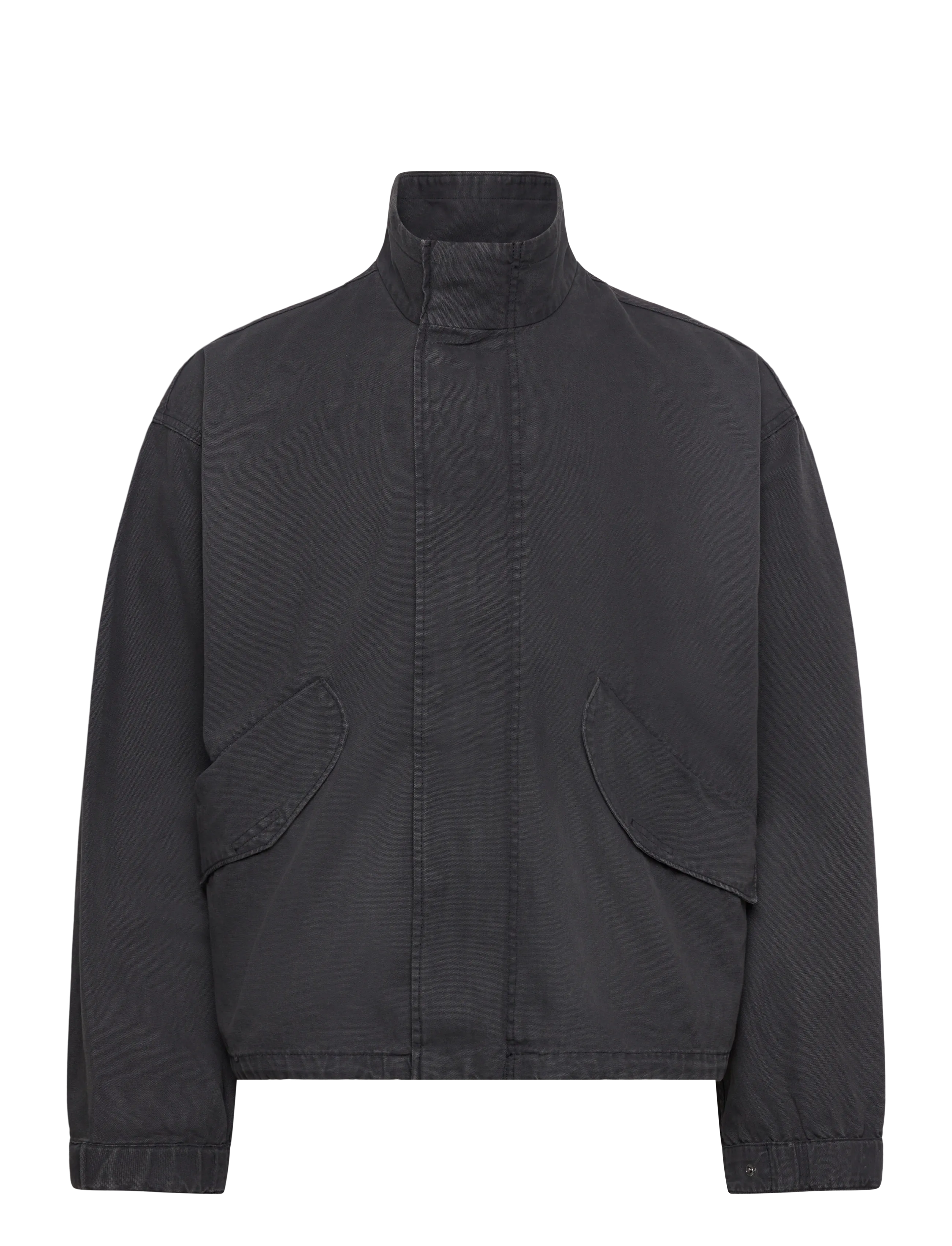 Weekday Spring Canvas Jacket - Overtøj - WASHED BLACK / grey