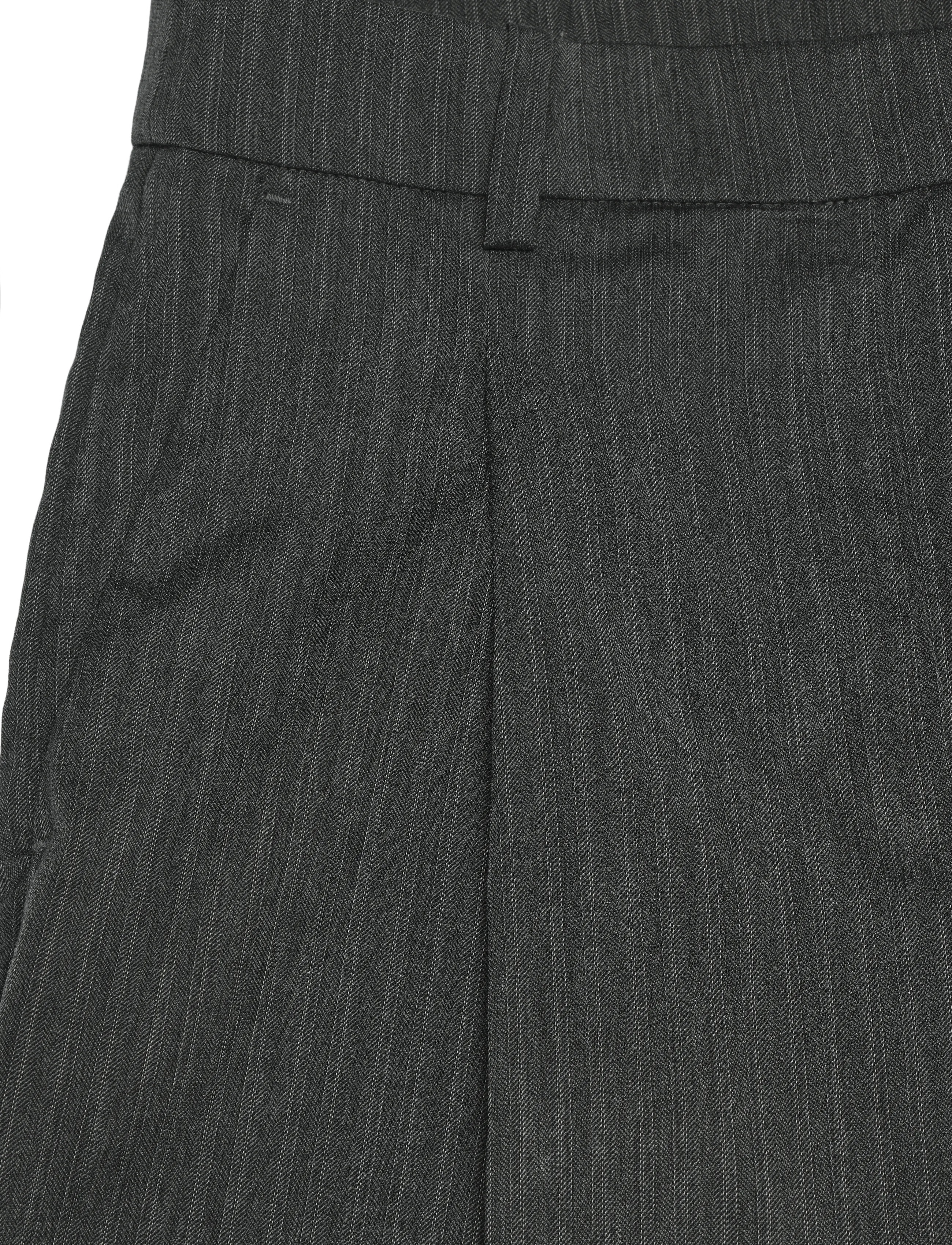 Weekday - Low Rise Loose Pleated Suiting Shorts - dark grey melange herringbone - 2
