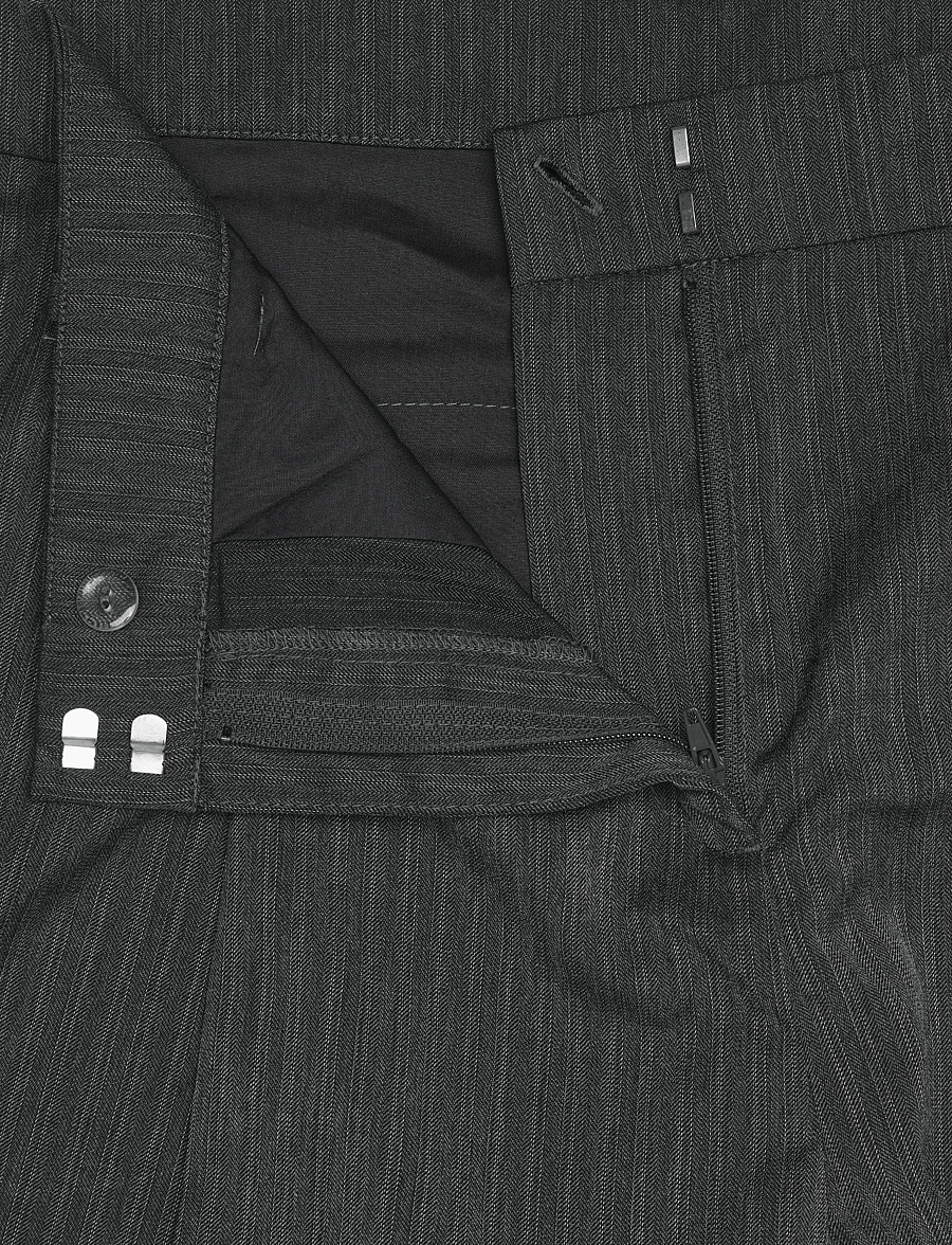 Weekday - Low Rise Loose Pleated Suiting Shorts - bermudashorts - dark grey melange herringbone - 3