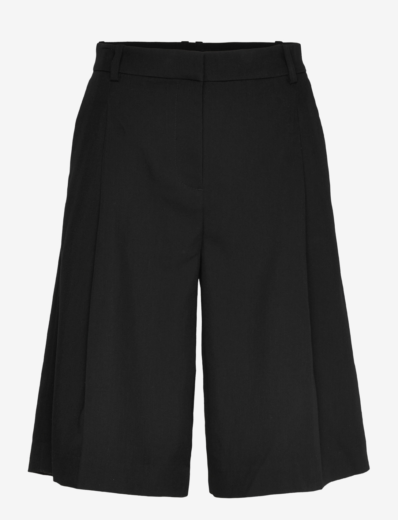 Weekday - Low Rise Loose Pleated Suiting Shorts - bermudashorts - black - 1