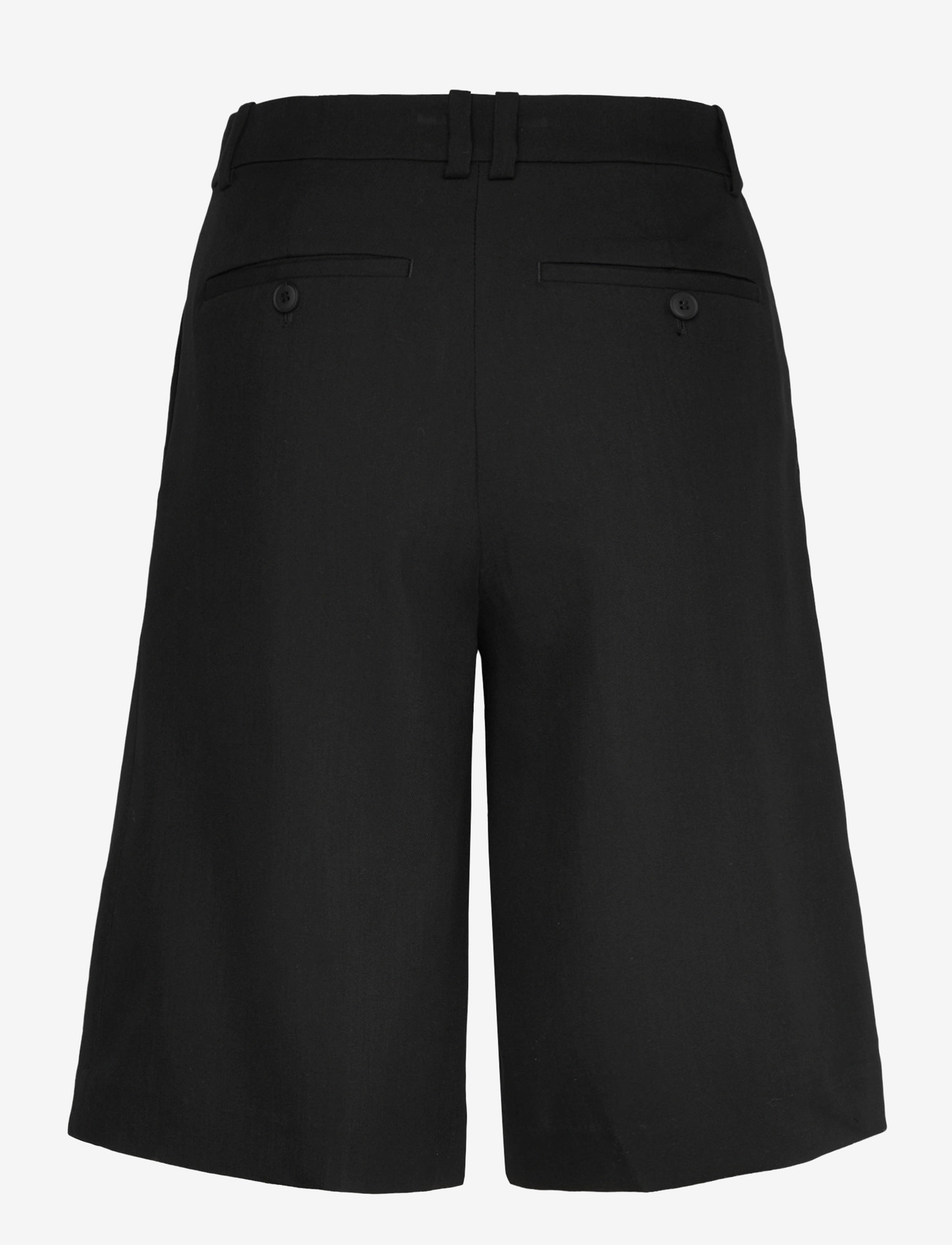 Weekday - Low Rise Loose Pleated Suiting Shorts - bermudashorts - black - 2