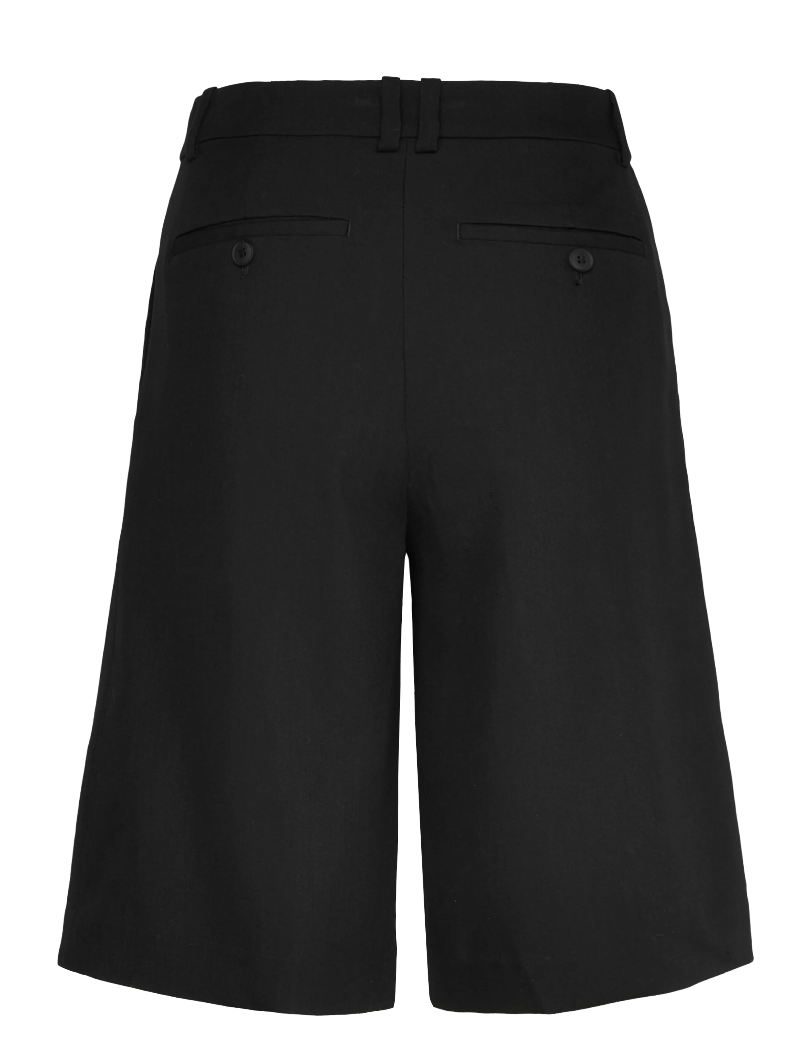 Weekday - Low Rise Loose Pleated Suiting Shorts - bermuda püksid - black - 2
