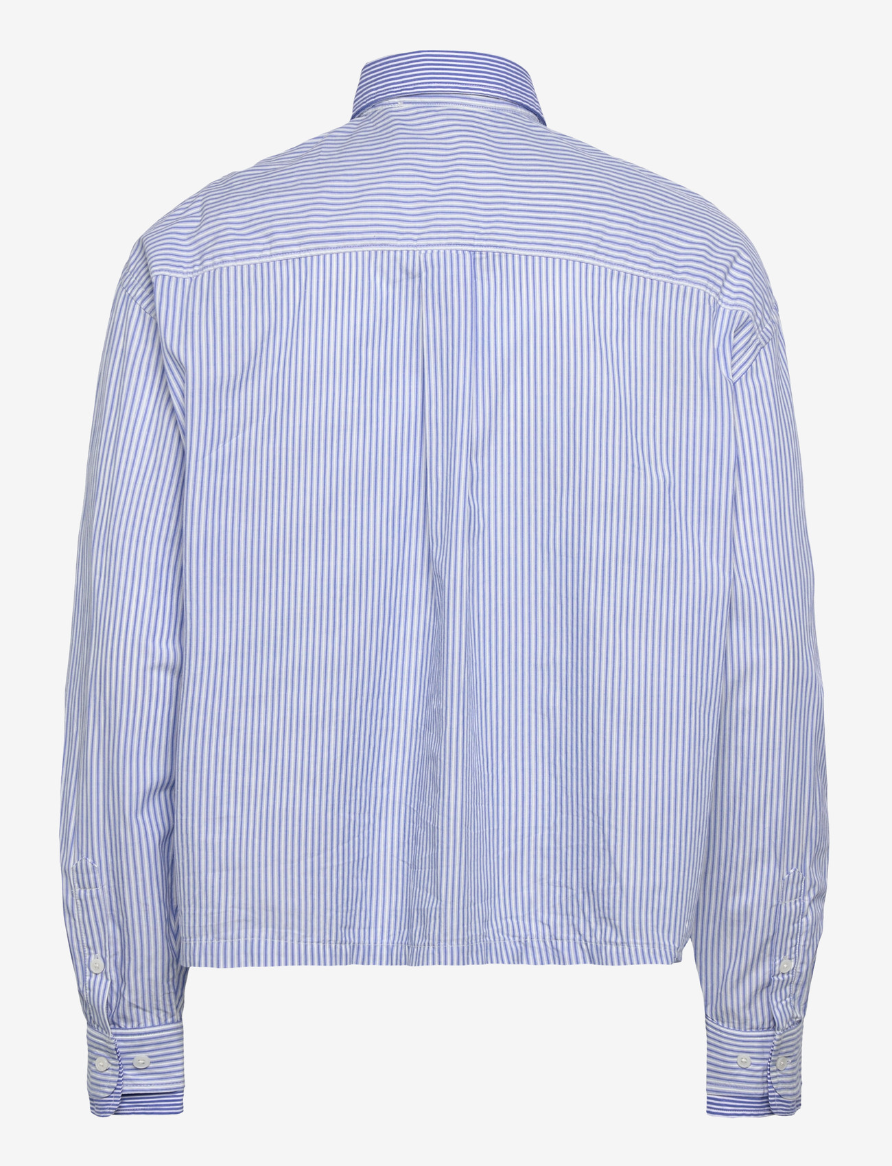 Weekday - Long Sleeve Shirt - randiga skjortor - white/blue stripe - 1