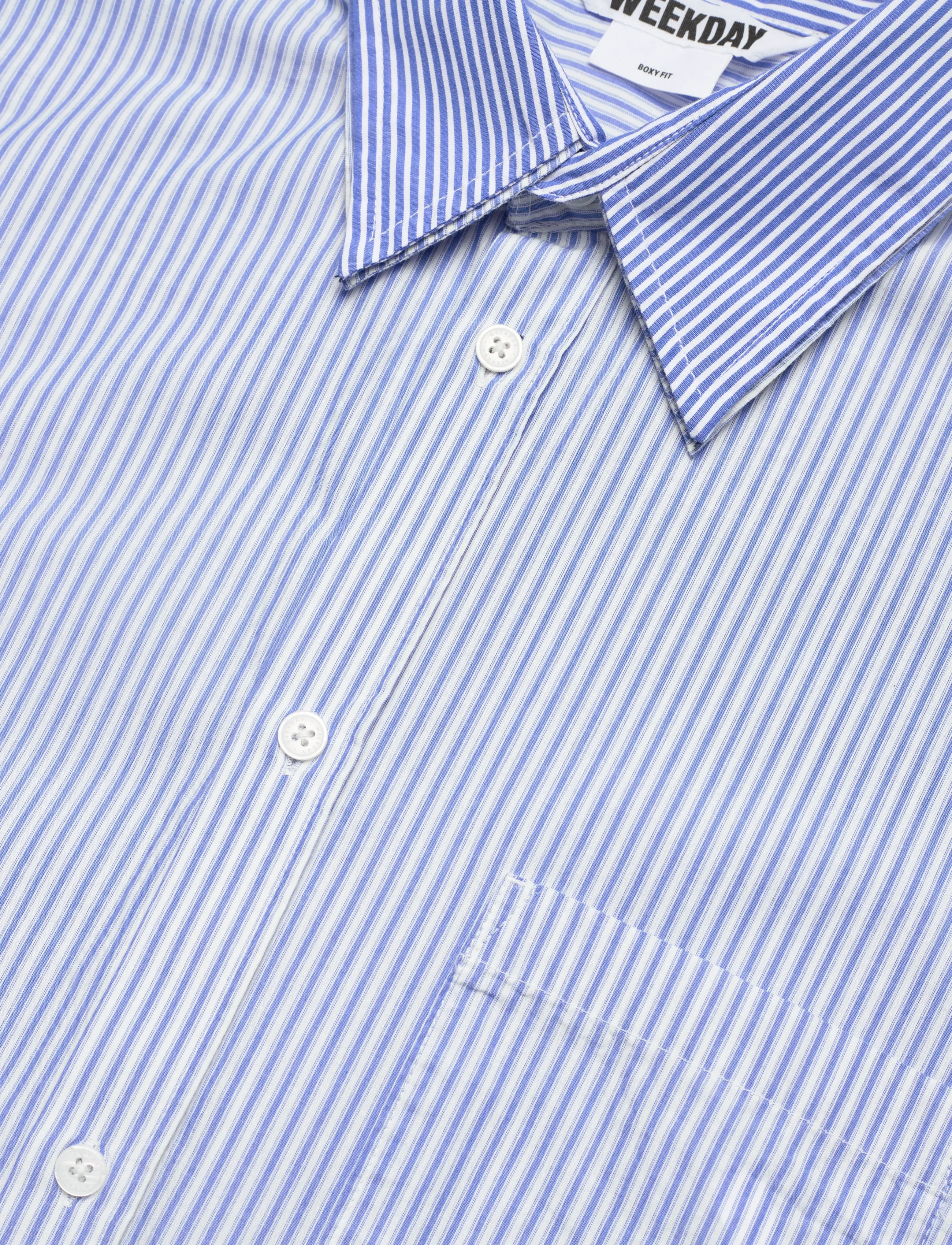 Weekday - Long Sleeve Shirt - triibulised särgid - white/blue stripe - 3