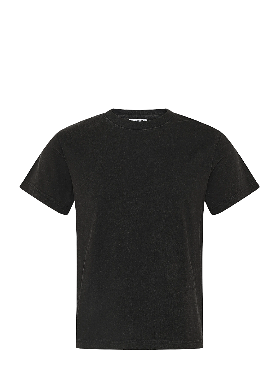 Weekday - Shrunken Short-Sleeved Cotton T-shirt - lyhythihaiset - black - 0