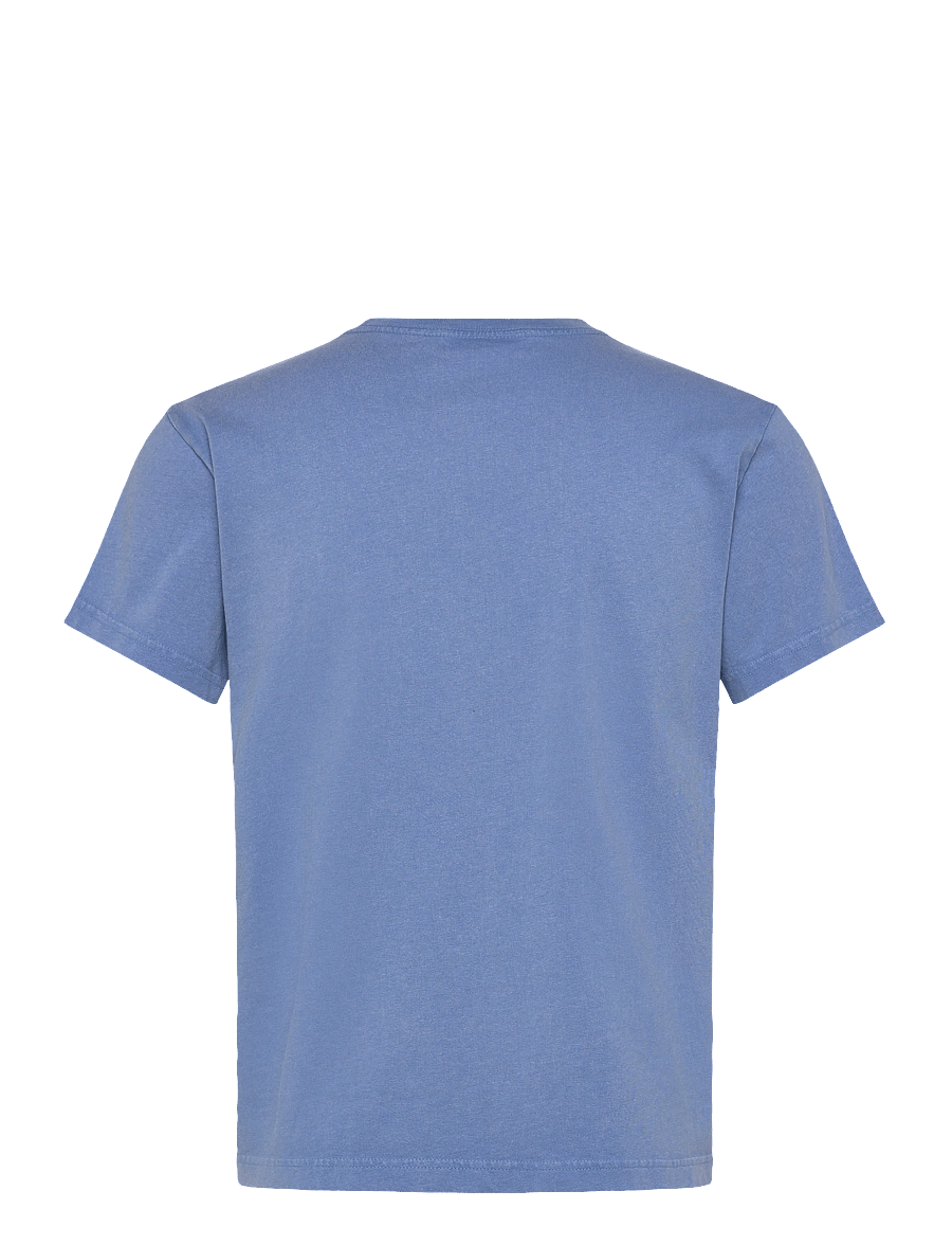 Weekday - Shrunken Short-Sleeved Cotton T-shirt - lühikeste varrukatega t-särgid - blue medium - 1