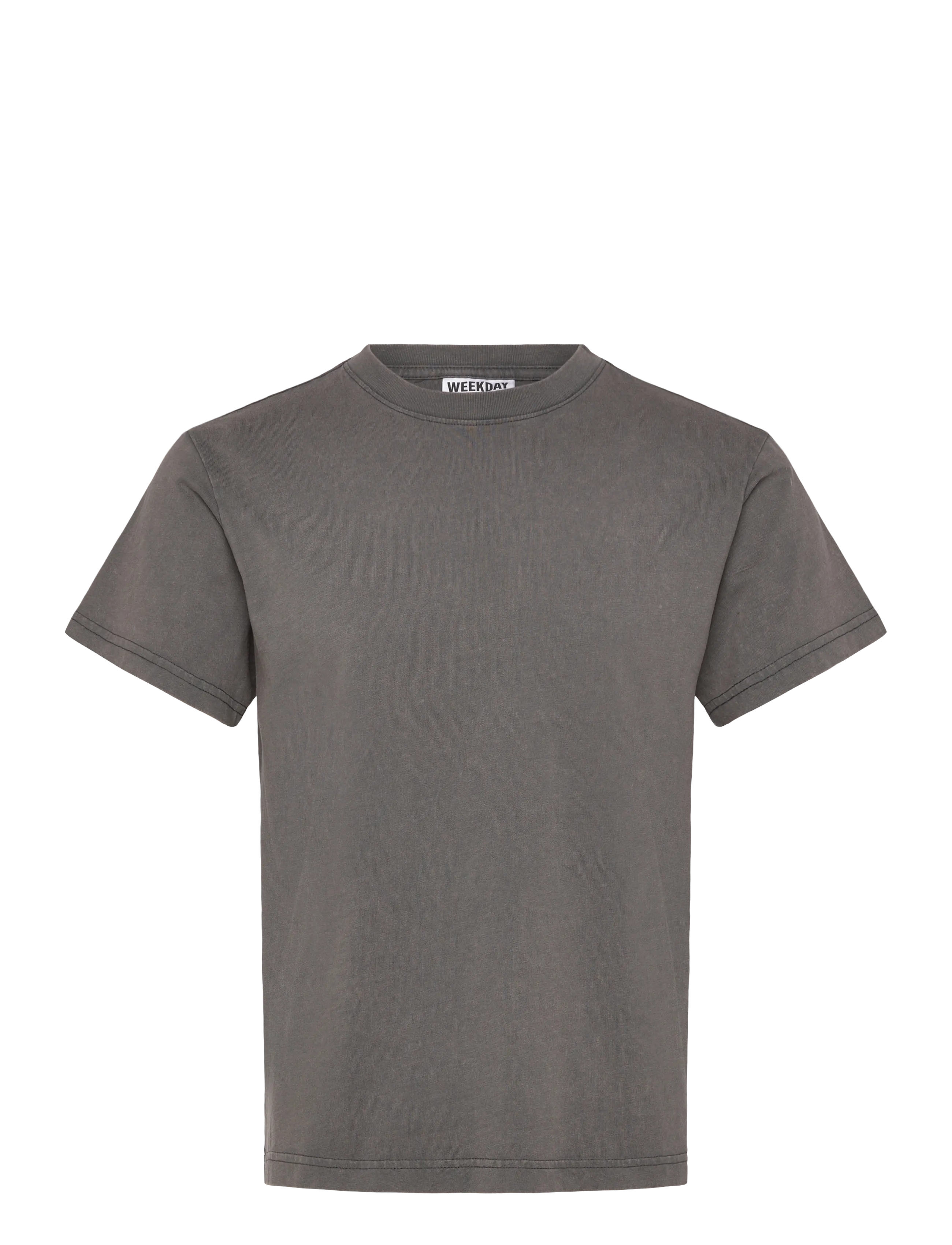 Weekday Shrunken Short-Sleeved Cotton T-shirt - Weekday - GREY DARK / grey