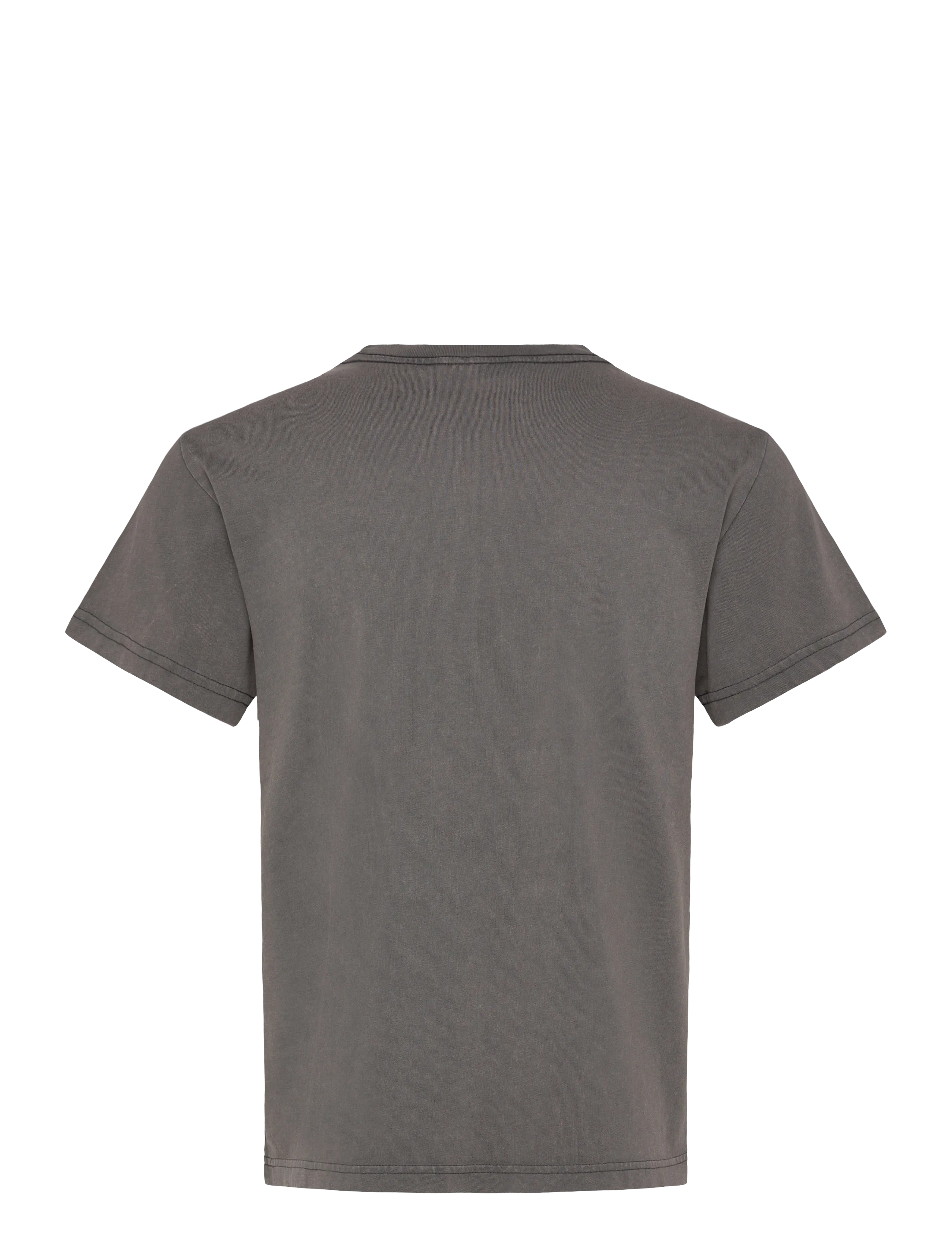 Weekday - Shrunken Short-Sleeved Cotton T-shirt - kortærmede t-shirts - grey dark - 1