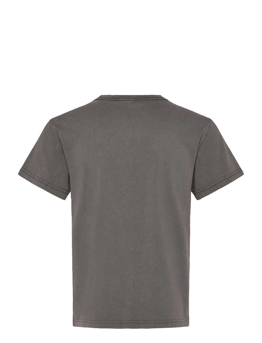 Weekday - Shrunken Short-Sleeved Cotton T-shirt - kurzärmelige t-shirts - grey dark - 1