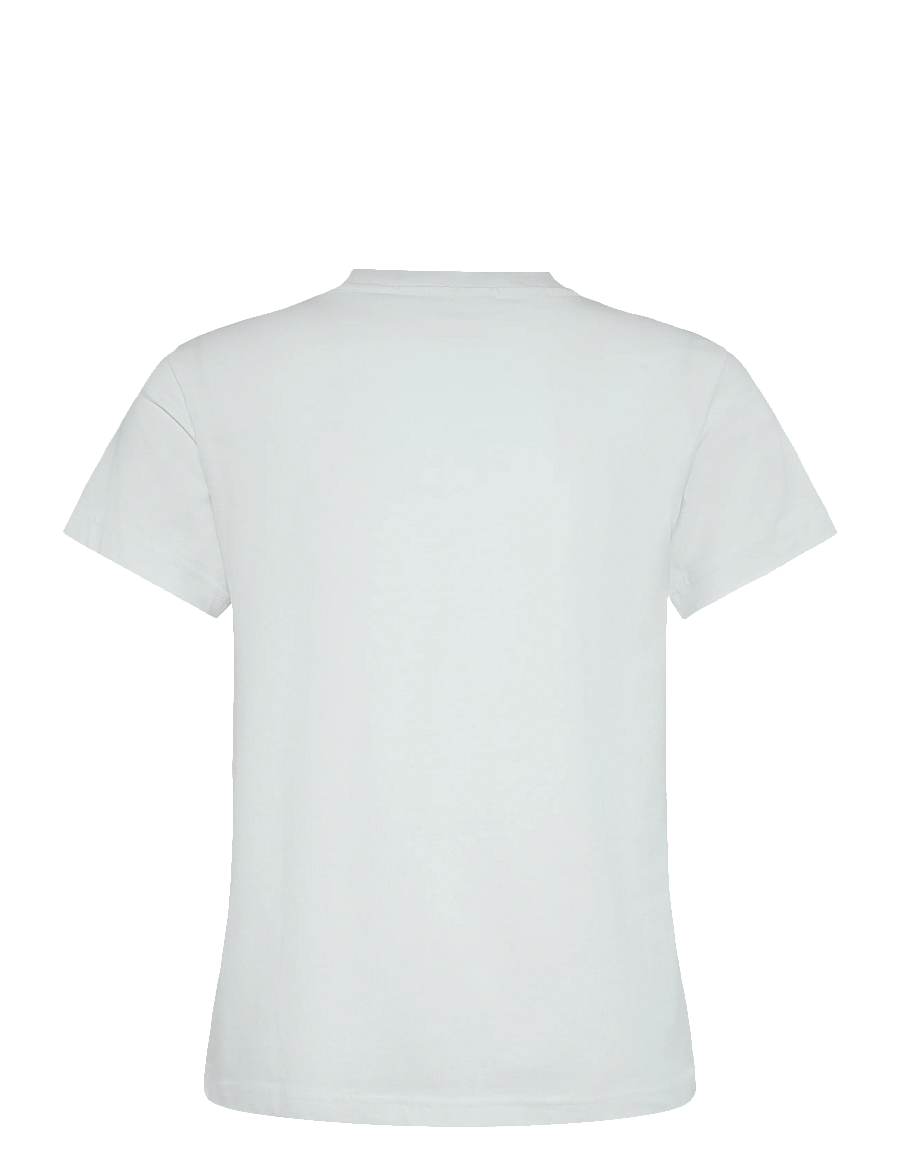 Weekday - Shrunken Short-Sleeved Cotton T-shirt - lühikeste varrukatega t-särgid - white - 1