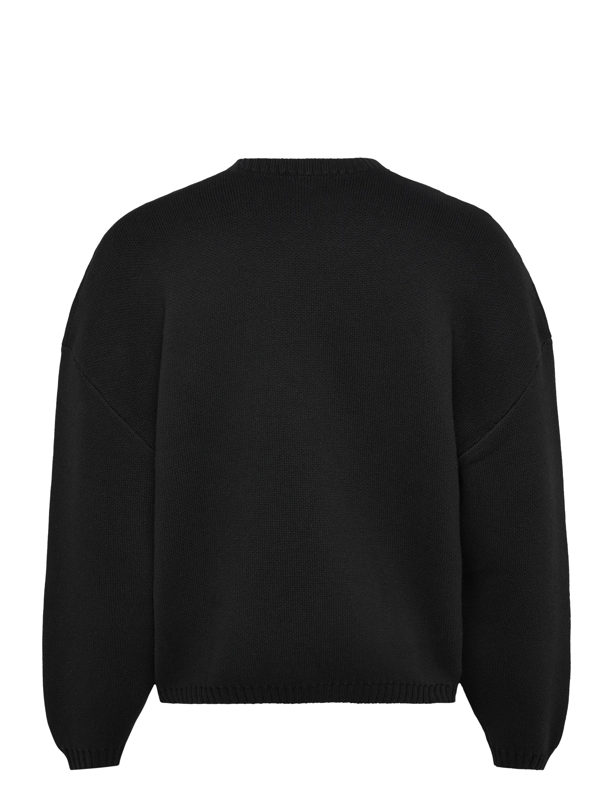 Weekday - Oversized Heavyweight Cotton Sweater - rundhals - black - 1