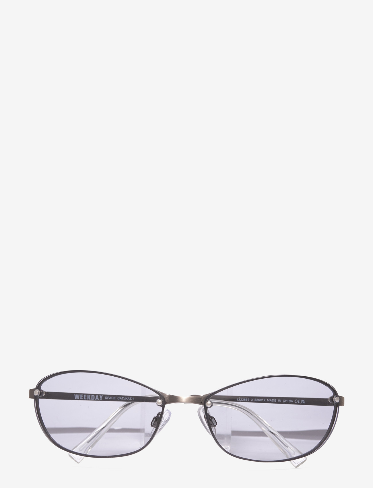 Weekday - Oval Metal Frame Unisex Sunglasses - runde form - silver - 0