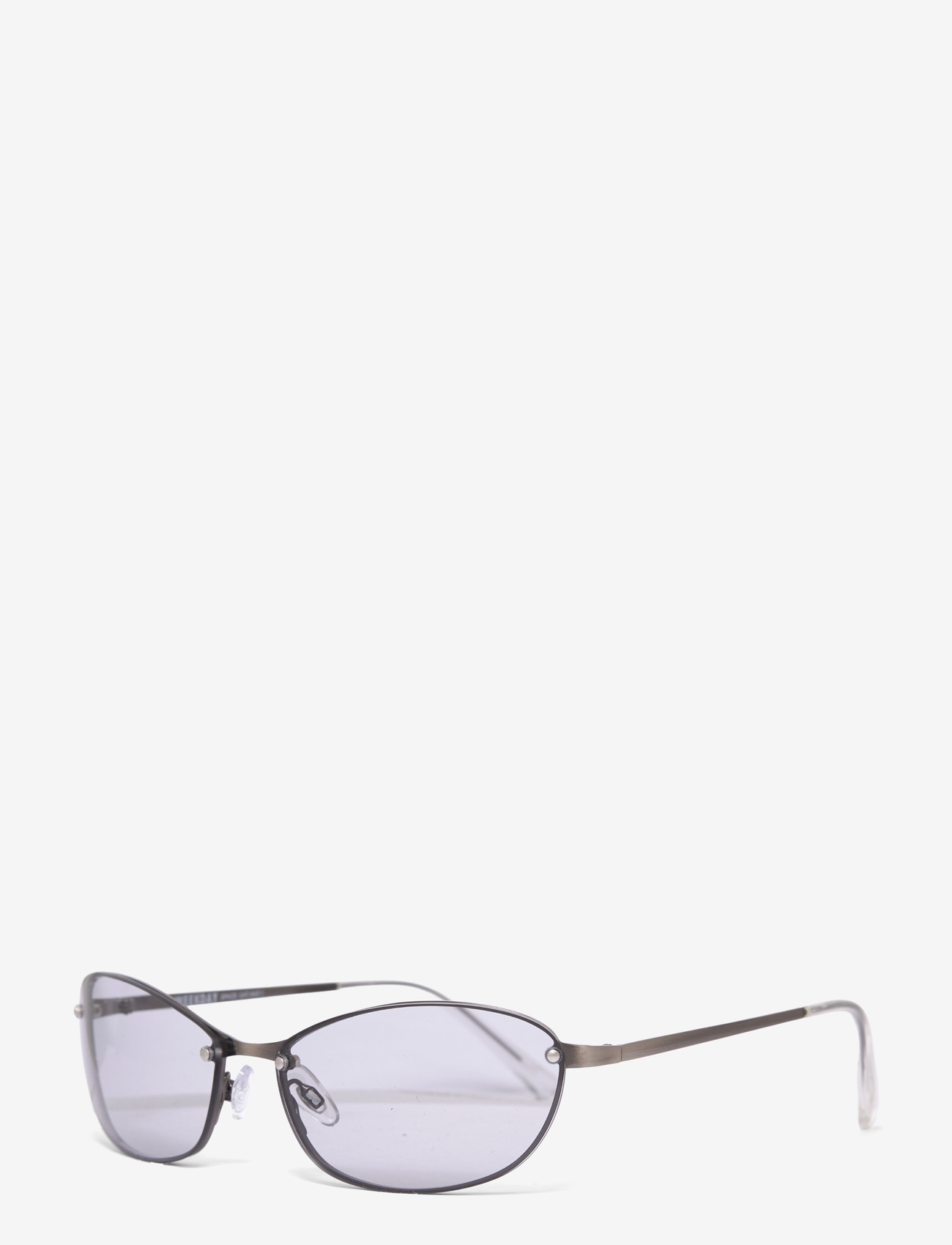 Weekday - Oval Metal Frame Unisex Sunglasses - runde form - silver - 1