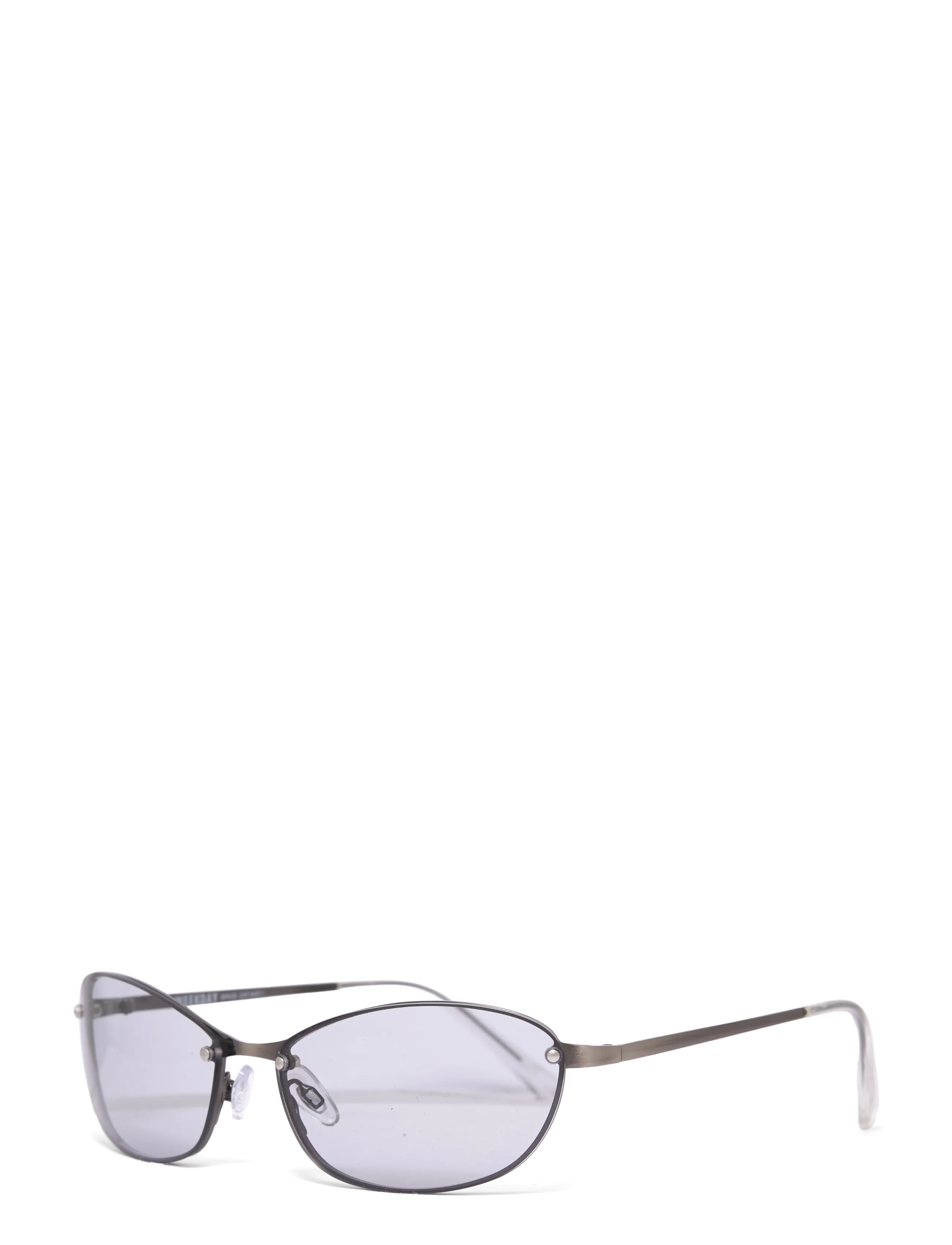 Weekday - Oval Metal Frame Unisex Sunglasses - runde form - silver - 1