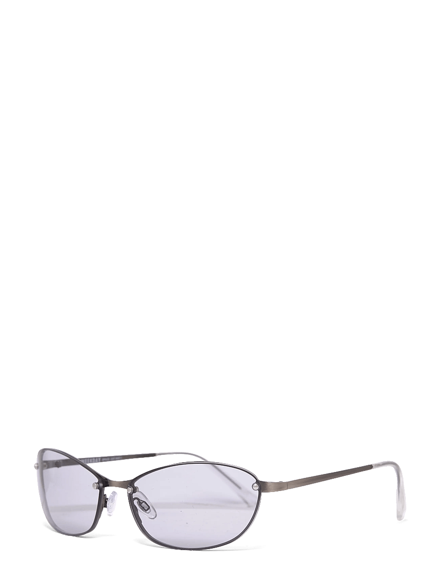 Weekday - Oval Metal Frame Unisex Sunglasses - apvalūs akiniai nuo saulės - silver - 1