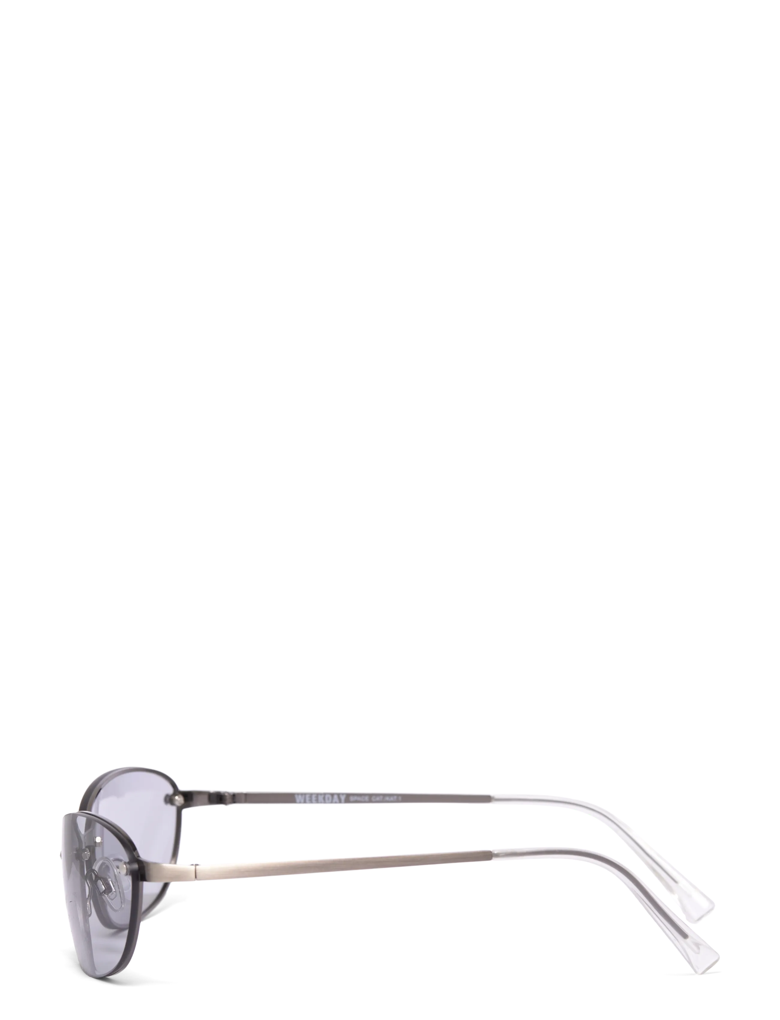 Weekday - Oval Metal Frame Unisex Sunglasses - runde form - silver - 2