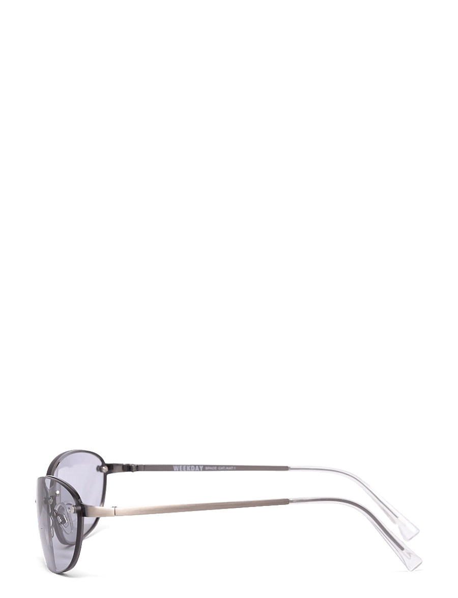 Weekday - Oval Metal Frame Unisex Sunglasses - apvalūs akiniai nuo saulės - silver - 2