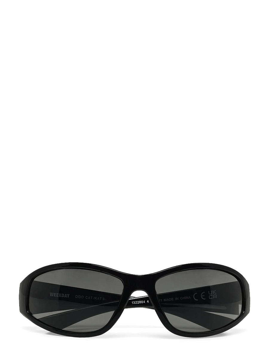 Weekday - Wrap-Around Sunglasses - d-kujulised päikeseprillid - black - 0