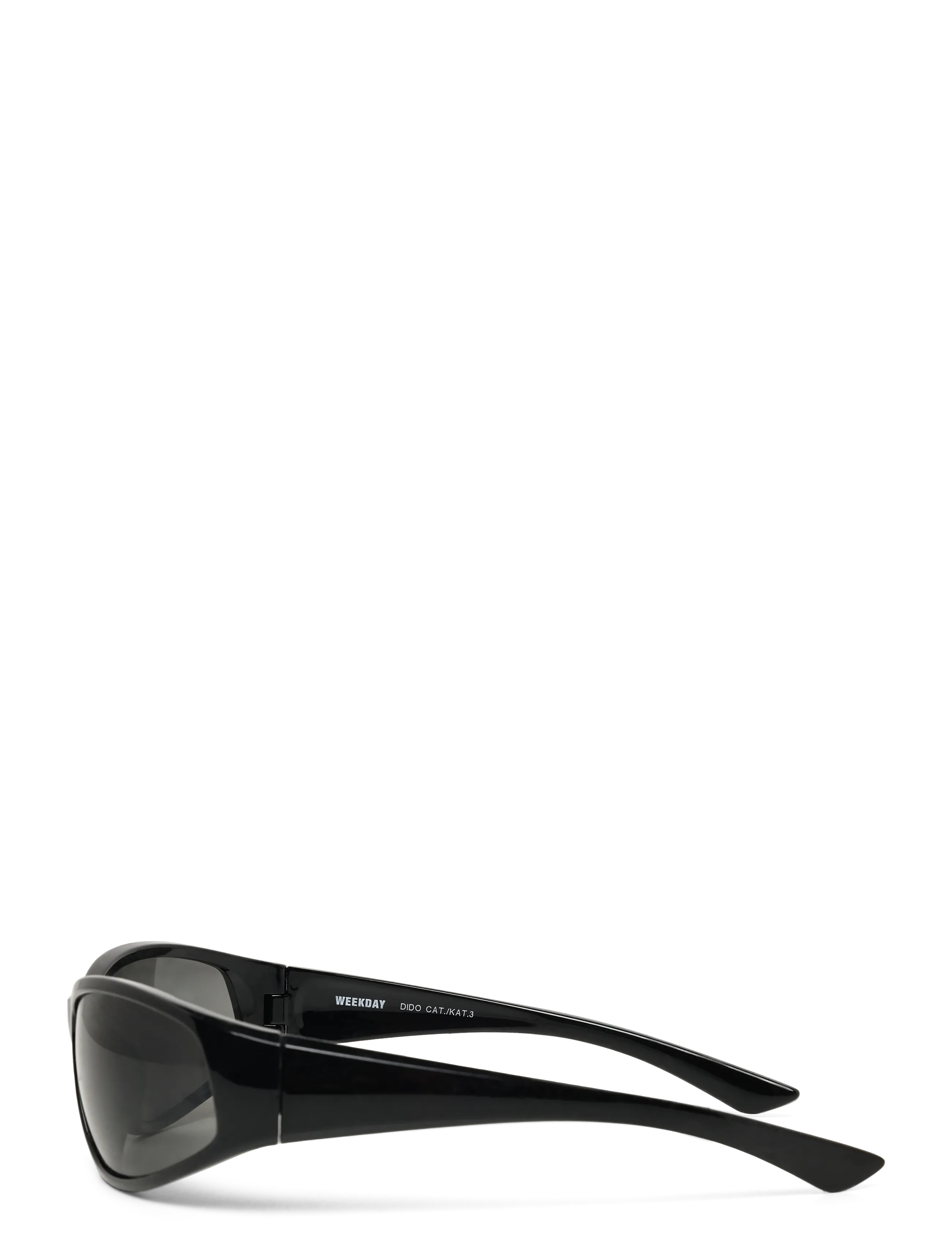 Weekday - Wrap-Around Sunglasses - d-shaped solbriller - black - 3