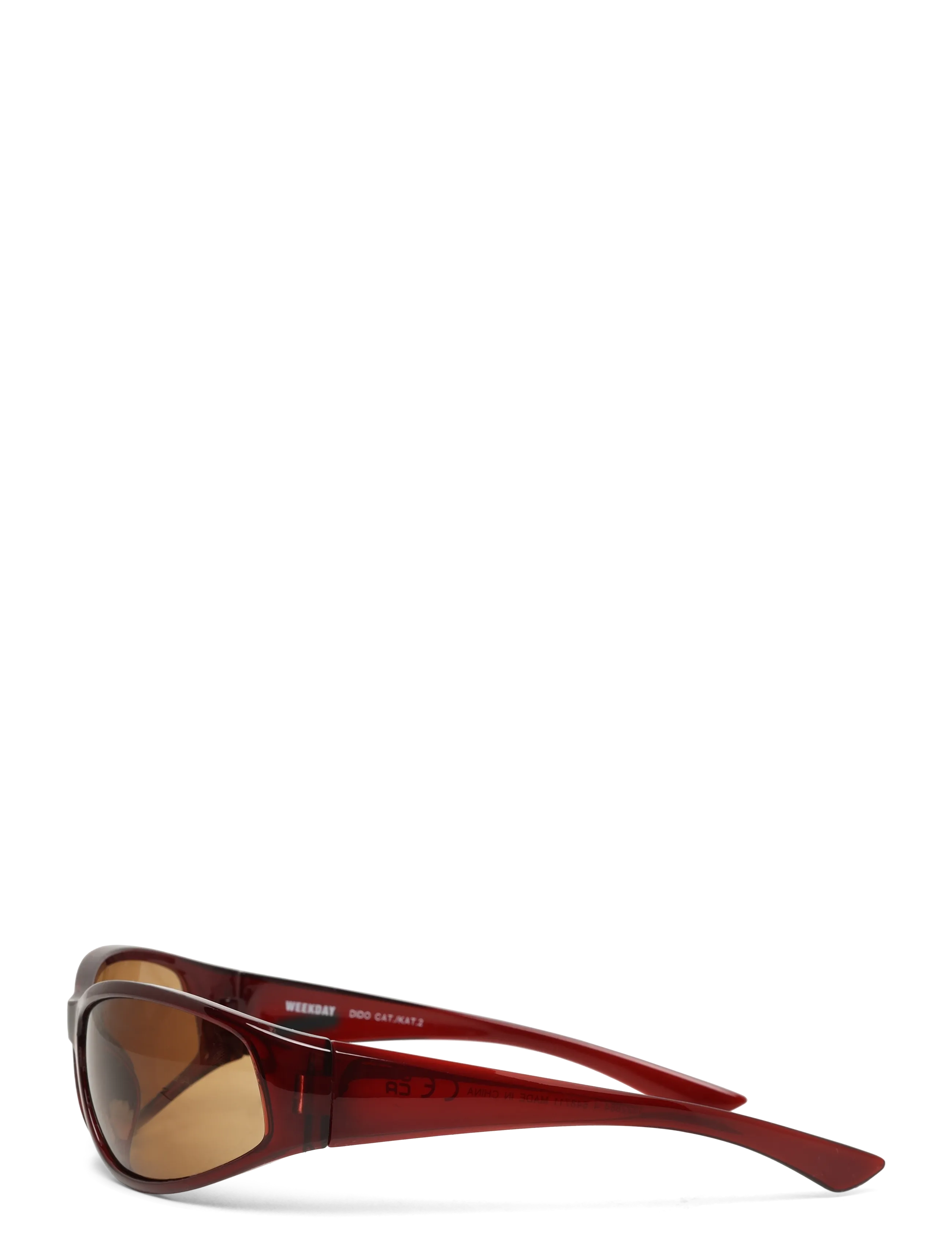 Weekday - Wrap-Around Sunglasses - d-shaped solbriller - dark red - 3